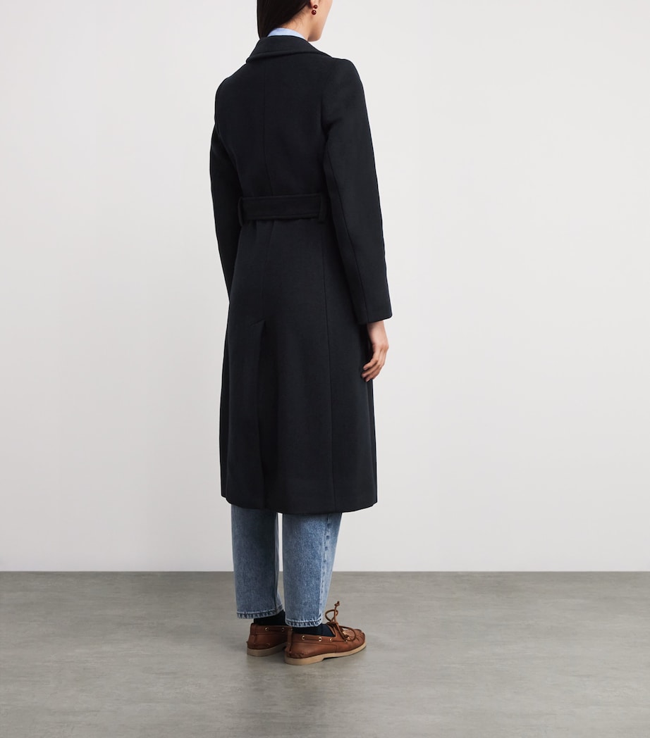 Wool-Blend Trench Coat NAVY Image 4