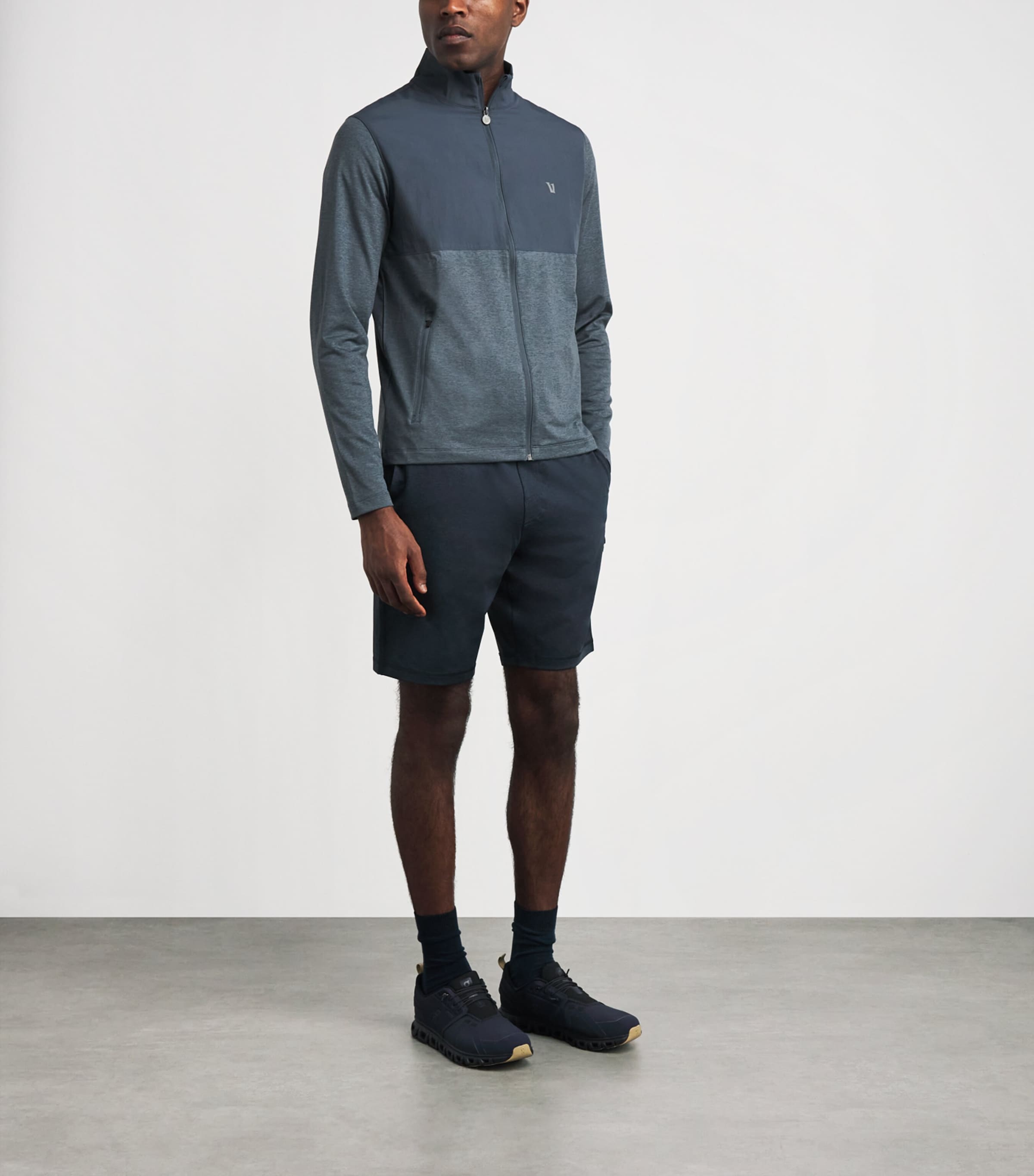 VUORI Mens Sunday Element Jacket Beh Blue Sea Heather Image 2