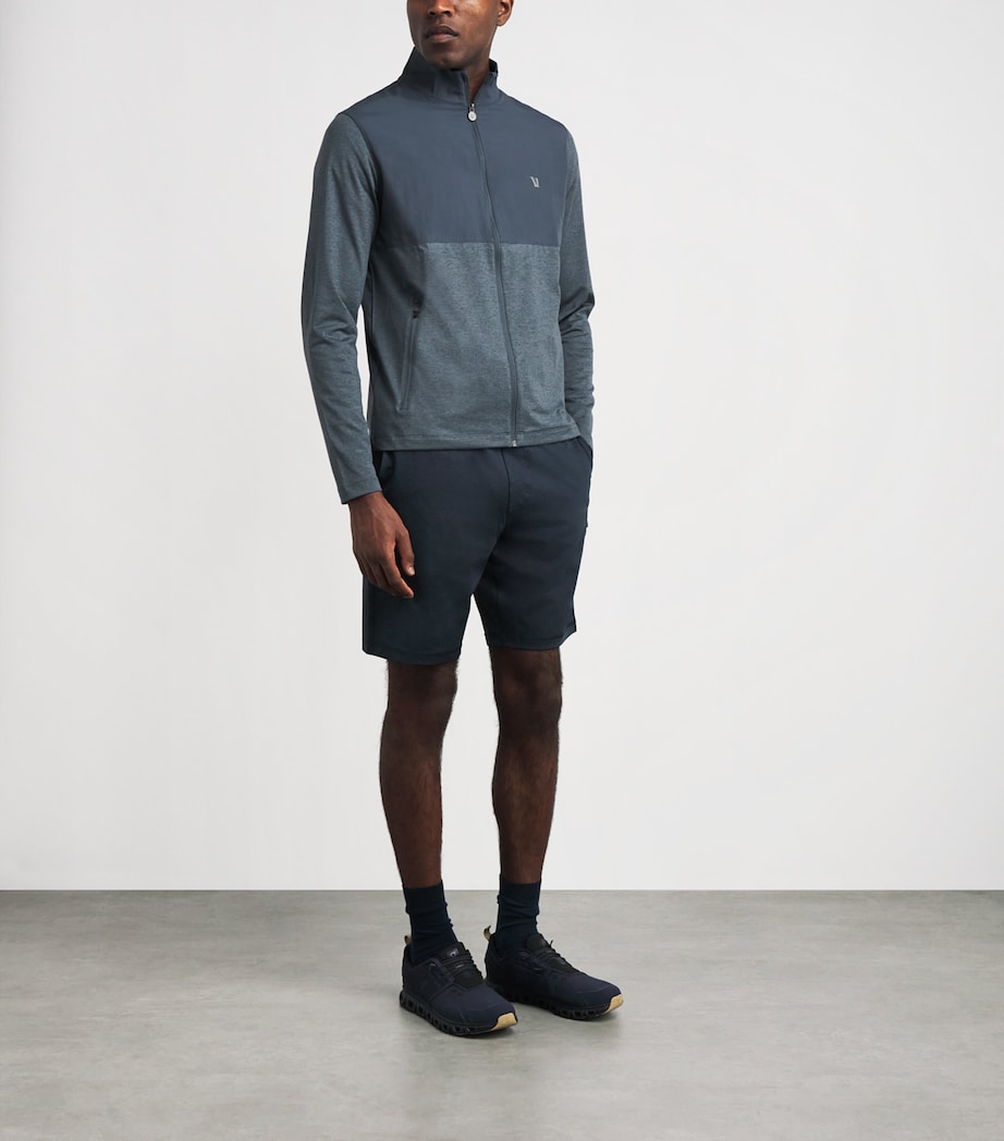 VUORI Mens Sunday Element Jacket Beh Blue Sea Heather Image 2