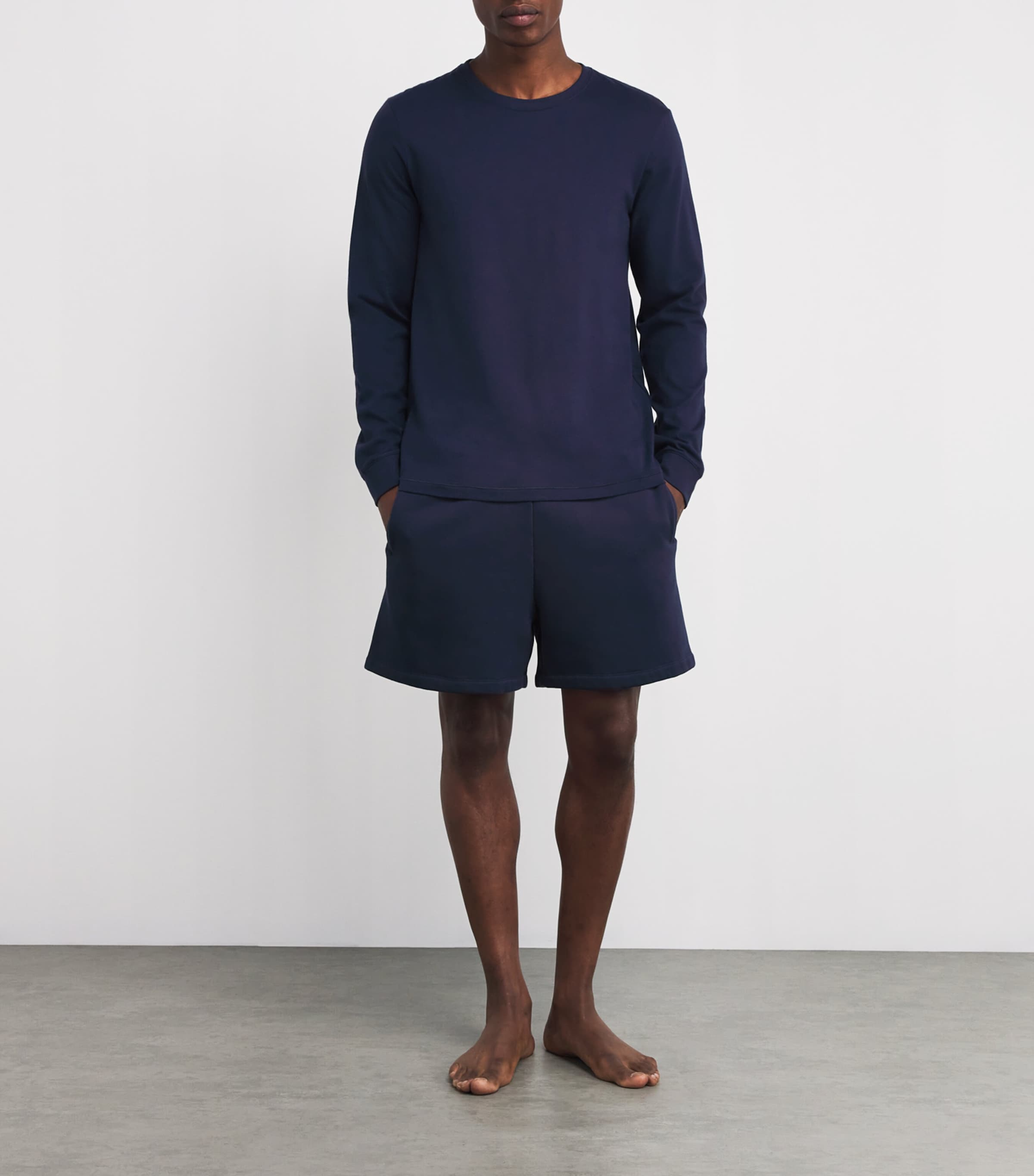 Cotton Long-Sleeve T-Shirt NAVY Image 2