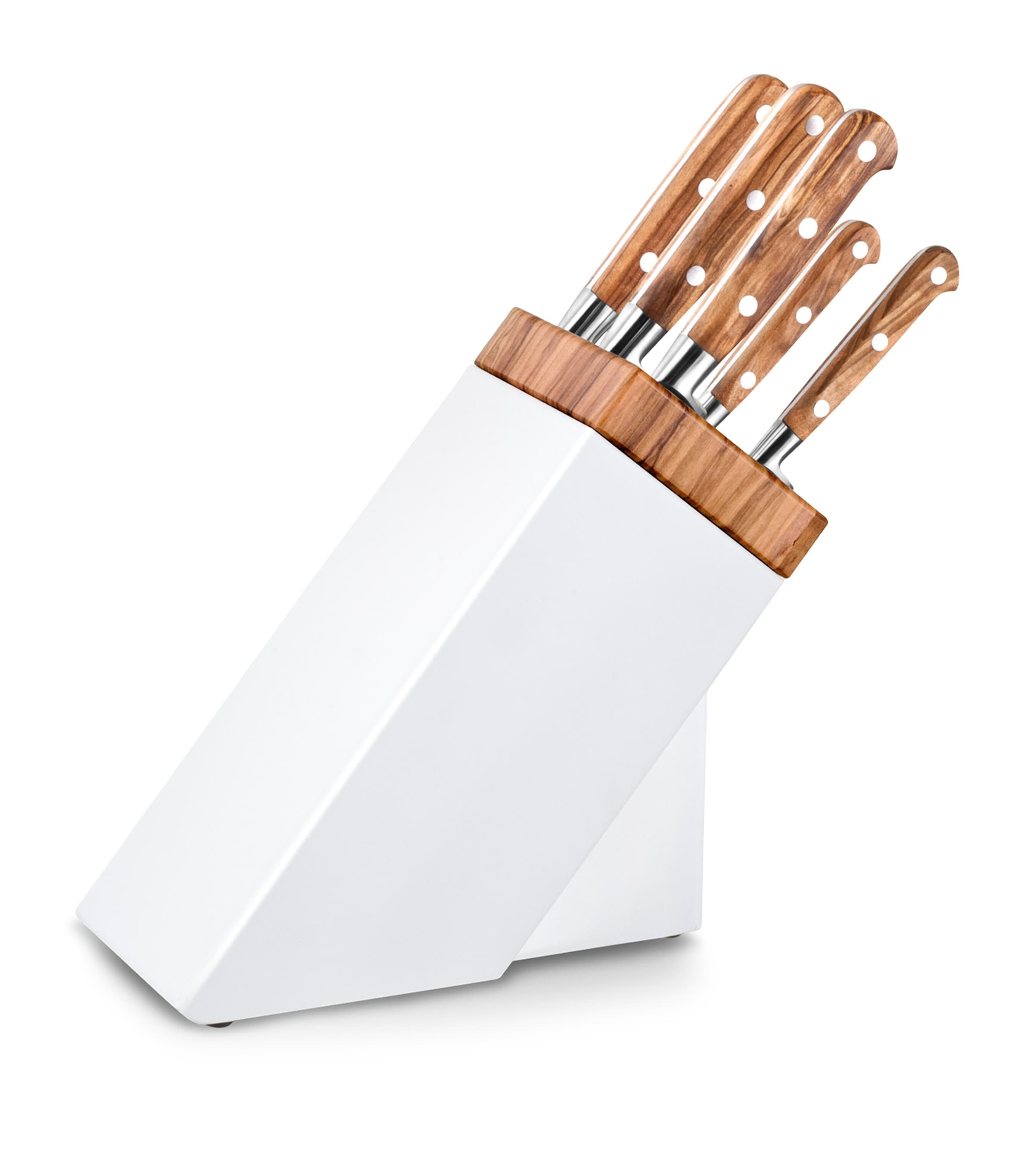 Provencao 5-Piece Knife Block Set WHITE Image 1