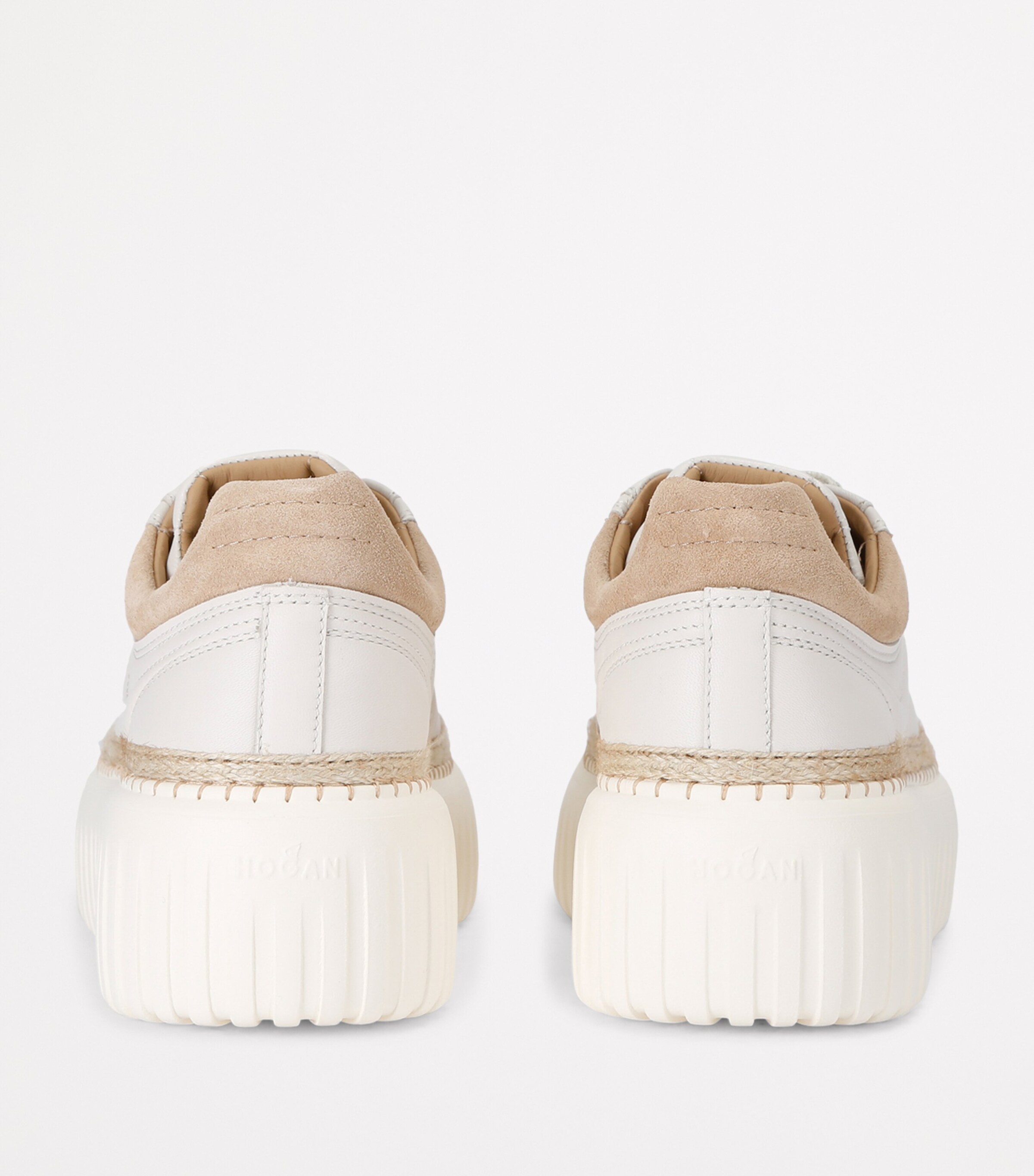 Hogan Leather H-Stripes Platform Sneakers White/comb Image 2