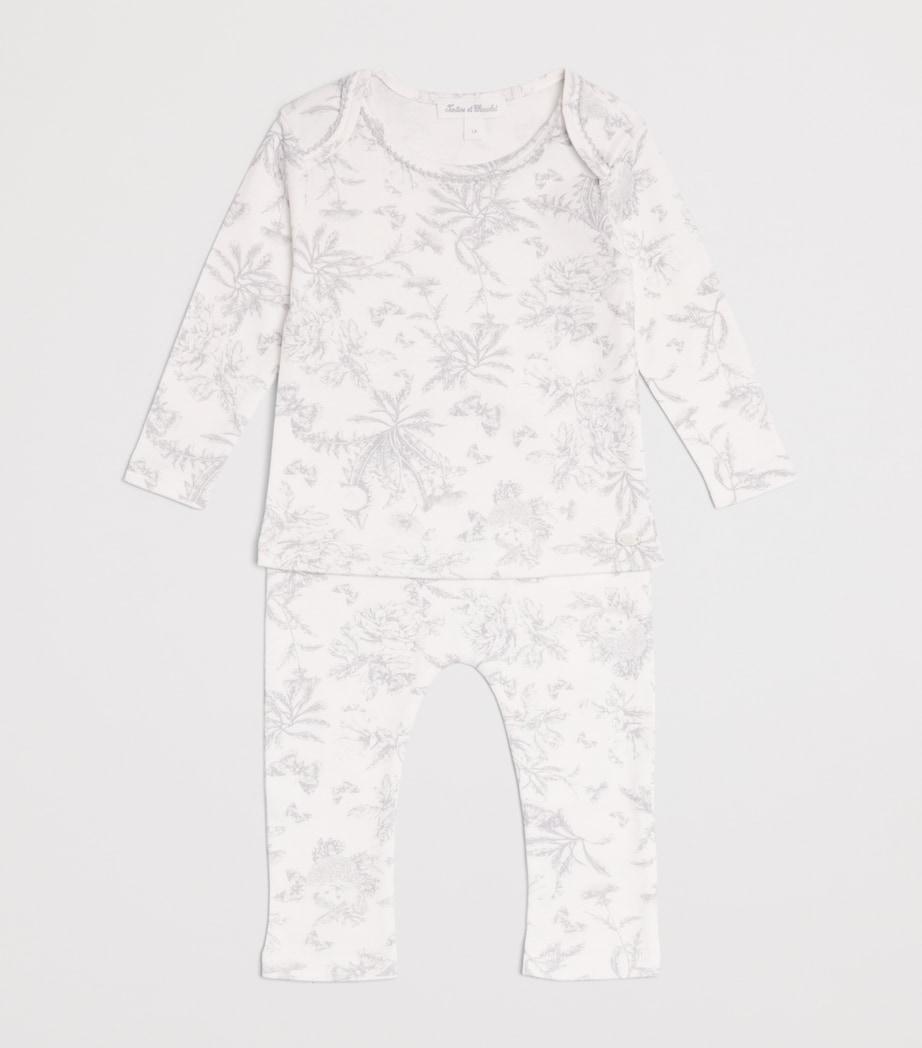 Printed Top and Leggings Set (Newborn-2 Years) 21GRIS CLAIR Image 3