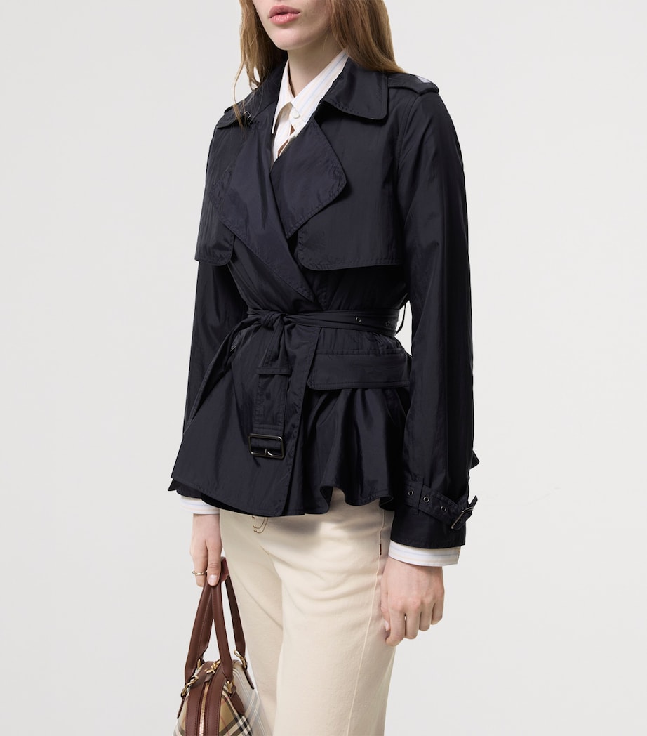 Burberry Womens Pembury Trench Jacket Navy Image 2