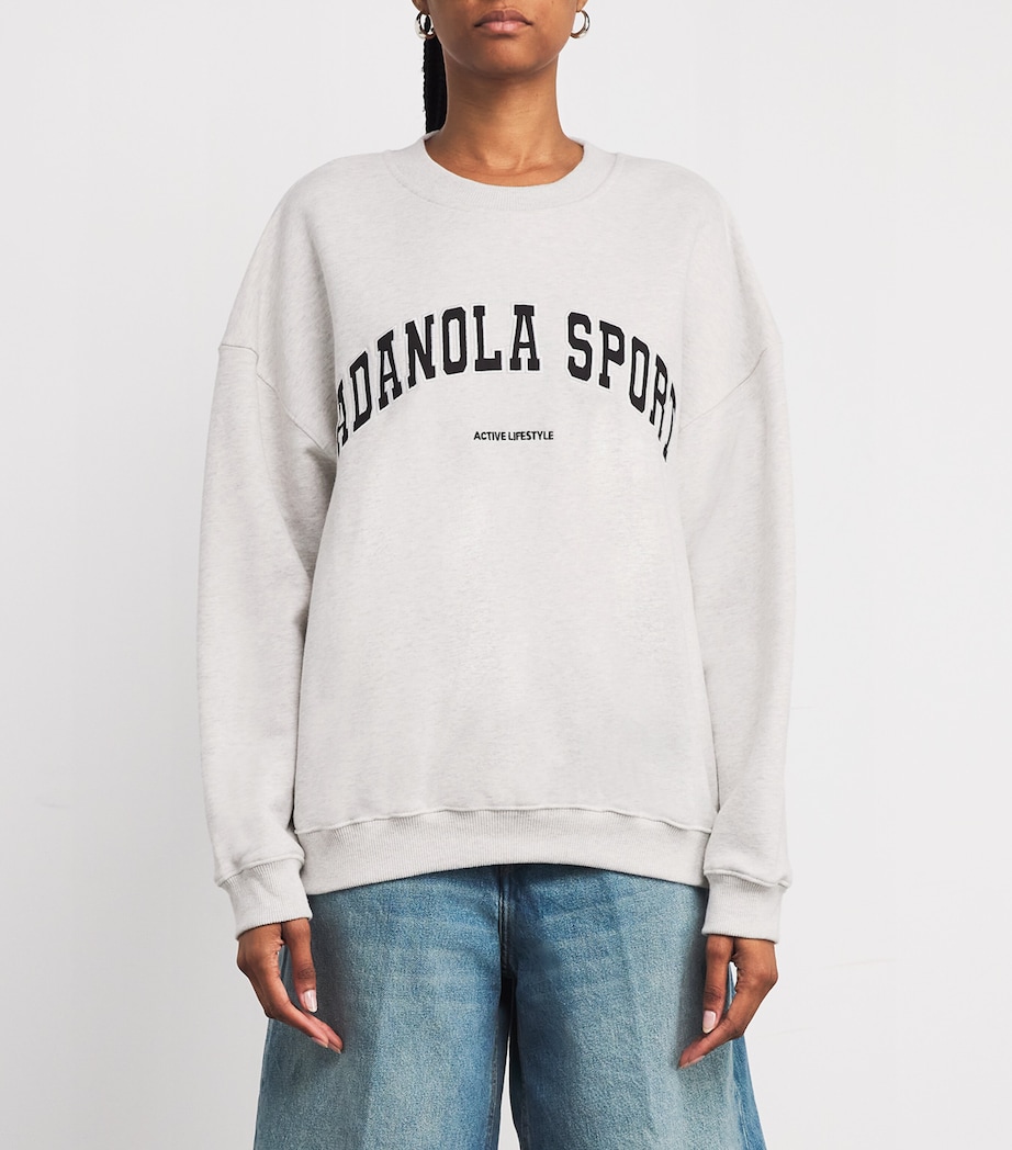 Organic Cotton Logo Sweatshirt LIGHT GREY MELANGE Image 3