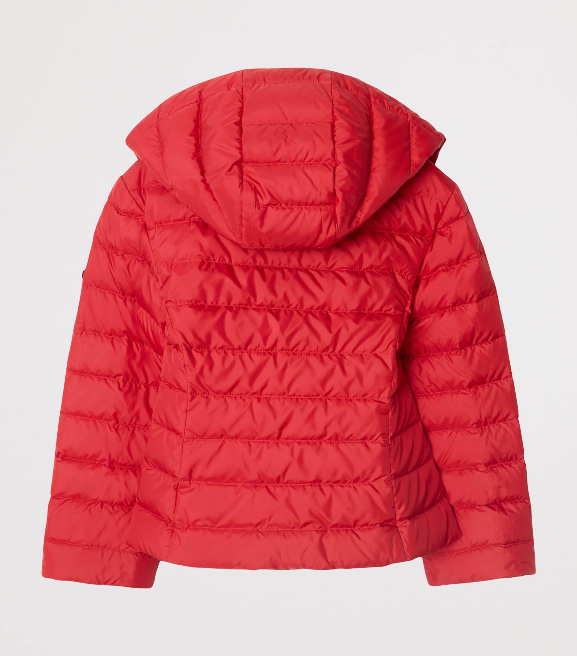 Burberry Kids Down Hooded Puffer Jacket (3-12 Years) Poppy Red Image 2