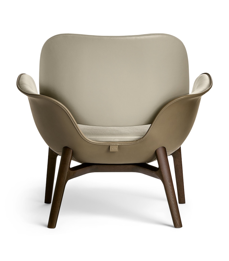Poltrona Frau Leather Martha Armchair Tessuto Plto Topo Image 4