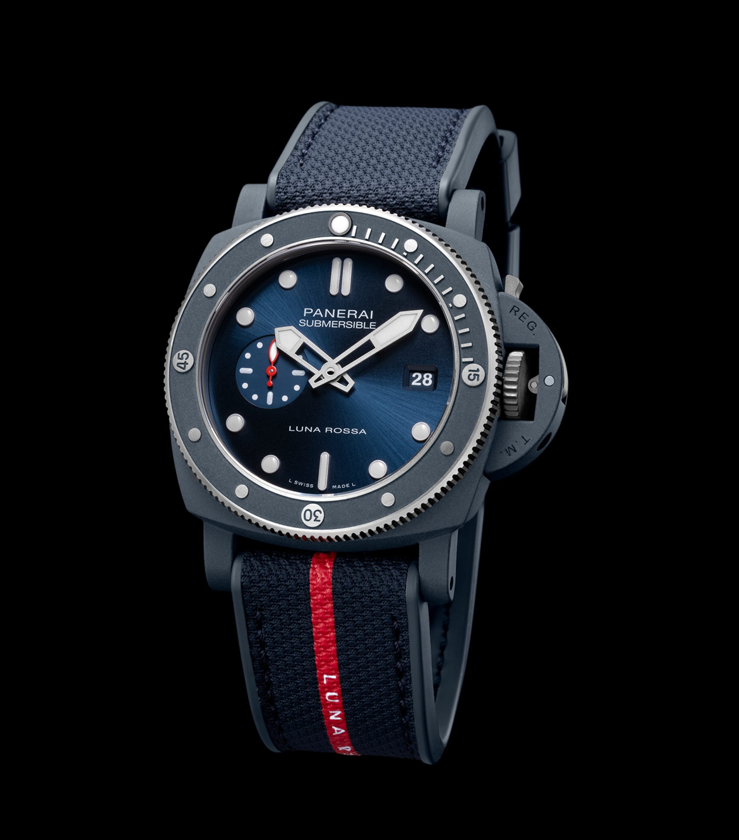 Ti-Ceramitech Submersible QuarantaQuattro Luna Rossa Watch 44mm BLUE Image 4