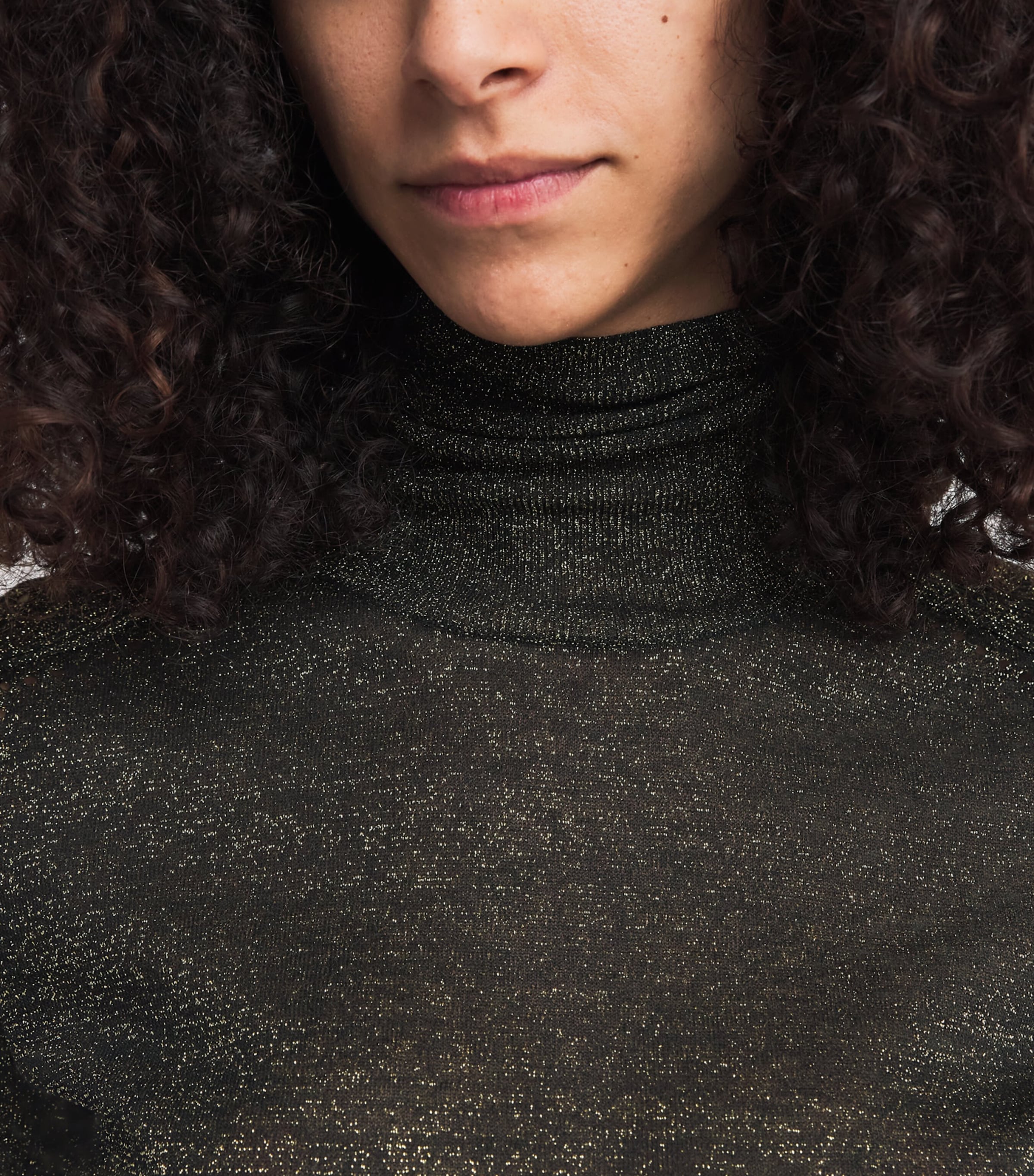 Metallic Lurex Leblanc Sweater BLACK/GILT Image 6