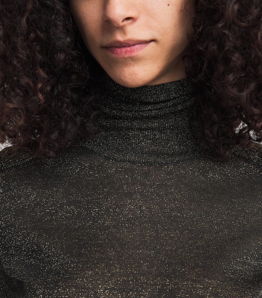 Metallic Lurex Leblanc Sweater BLACK/GILT Image 6