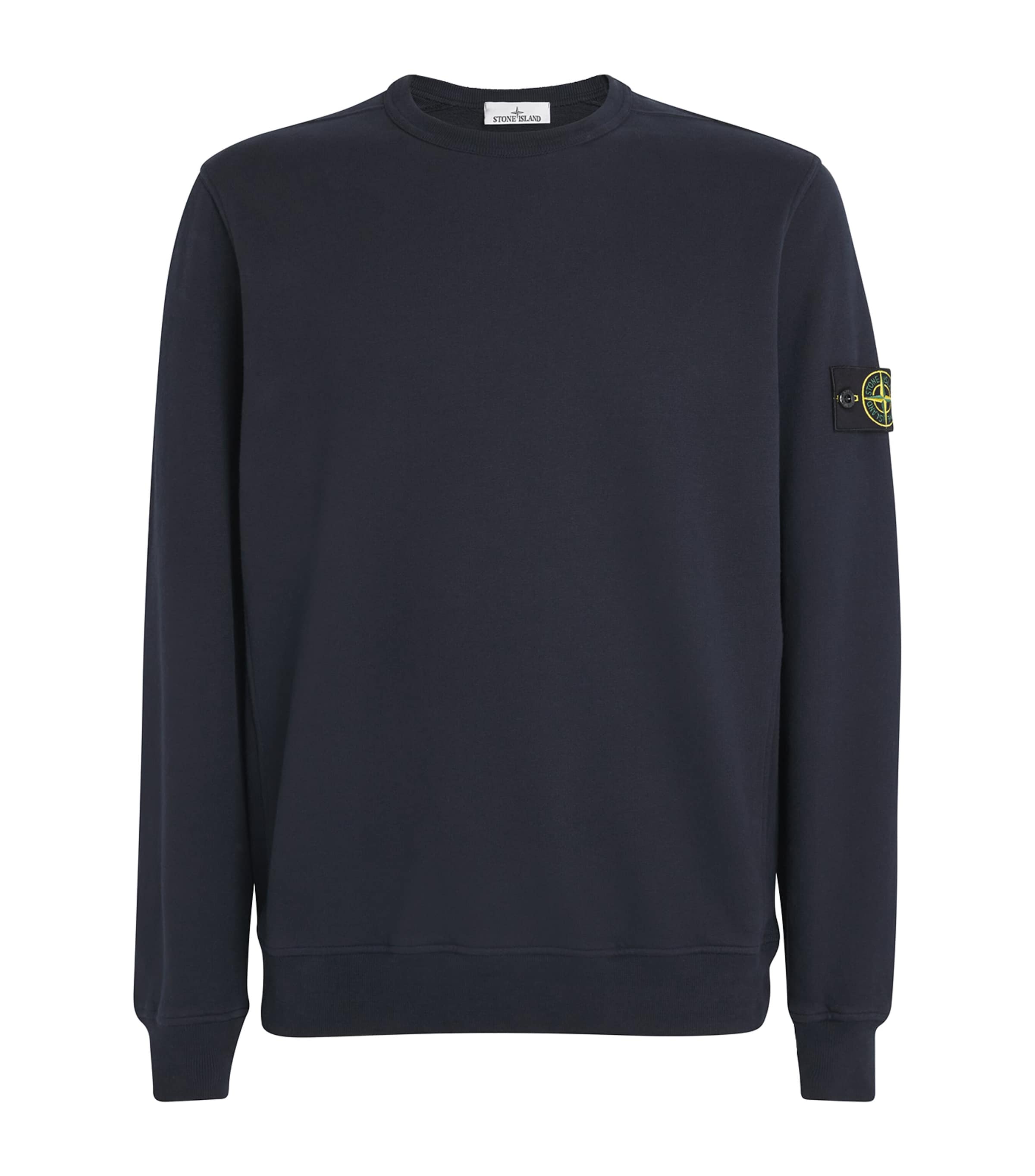 Stone Island Midnight Blue Cotton Sweatshirt In Blue
