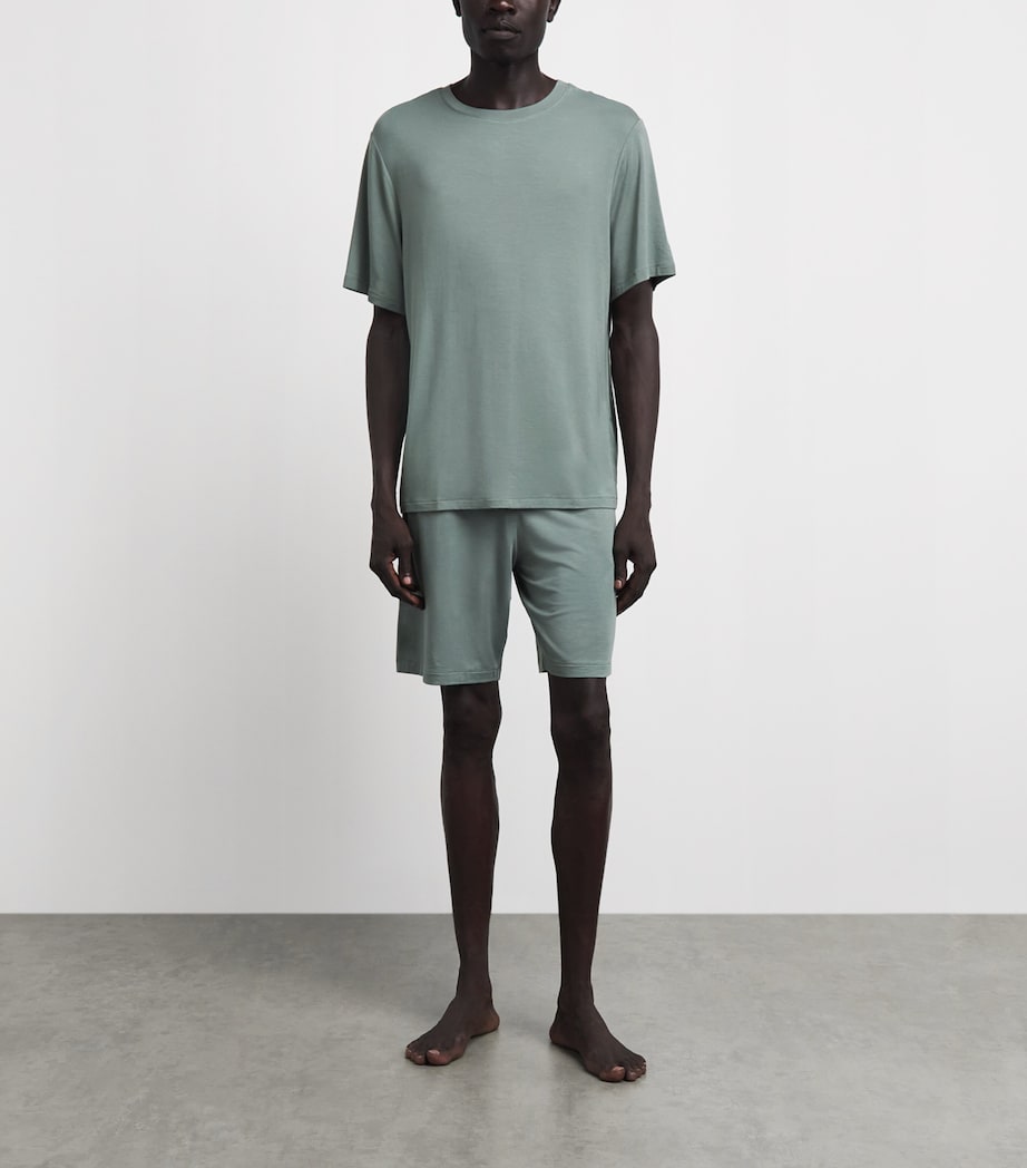 Eberjey Mens Modal Henry Short Pyjama Set Desert Sage Image 2