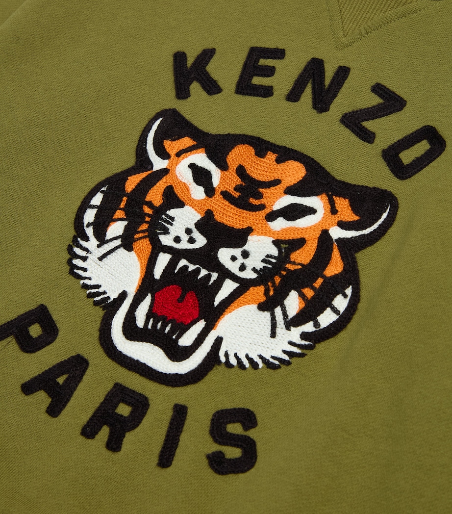 Cotton Crochet-Tiger Sweatshirt (2-14 Years) SPHAGNUM Image 2