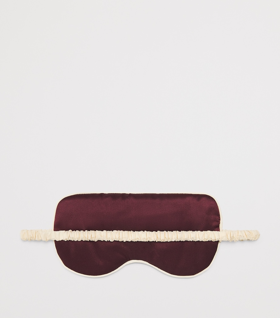 Olivia von Halle Womens Silk Audrey Sleep Mask Raisin Image 3