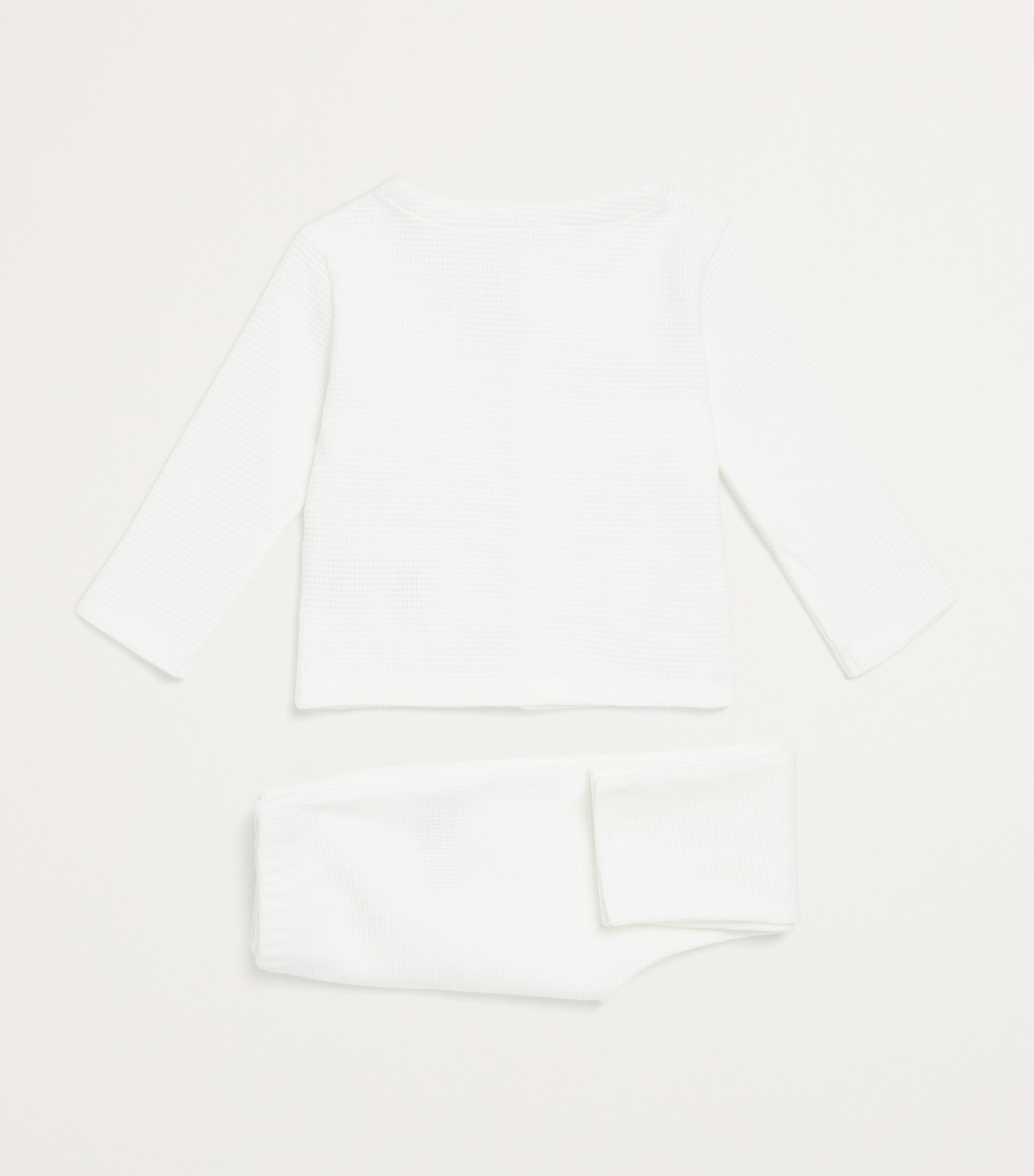 Tartine et Chocolat Cotton Teddy Cardigan and Leggings Set (0-12 Months) Nacre Image 2