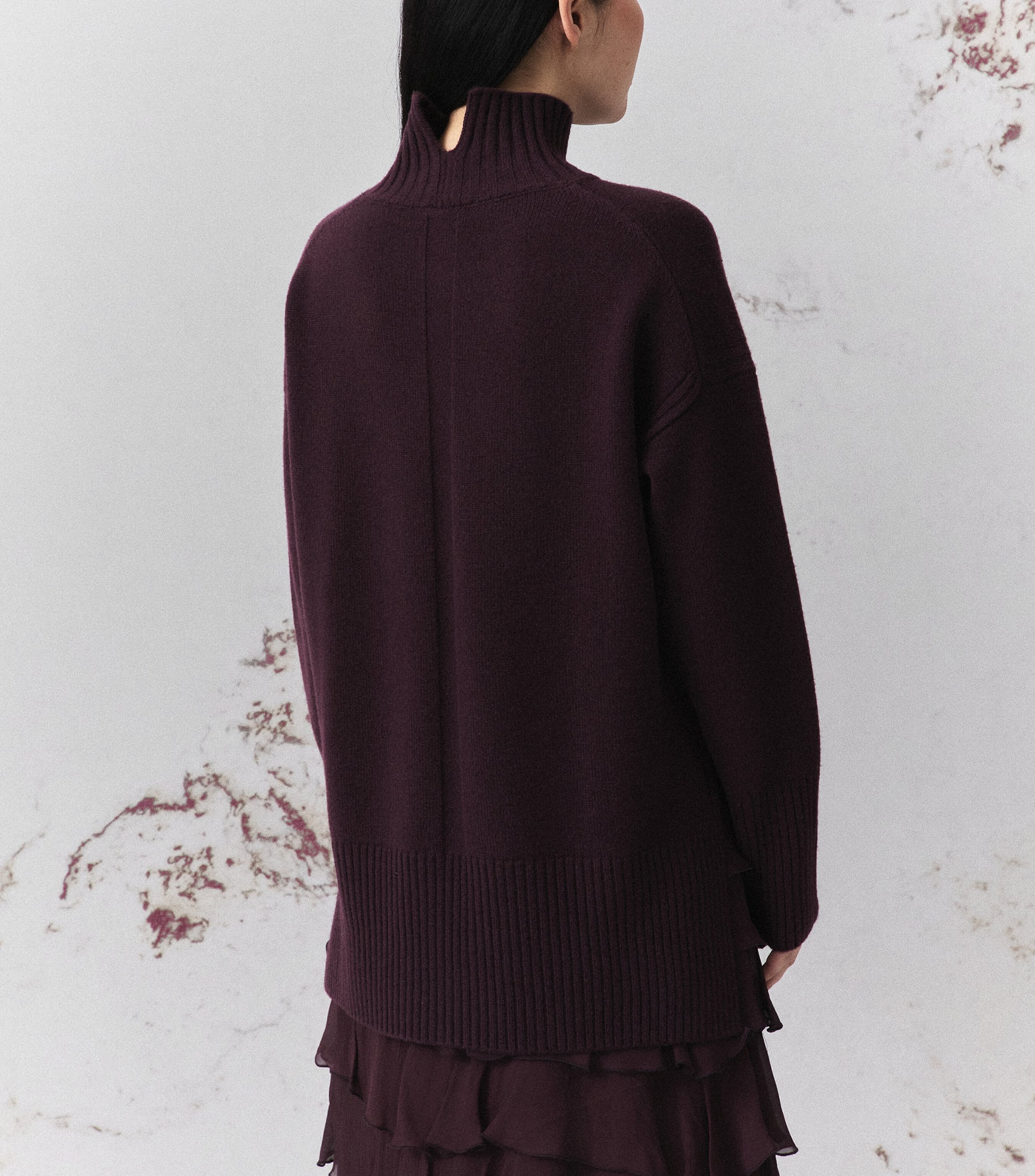 Marella Womens Wool Rollneck Sweater Blackberry Image 3