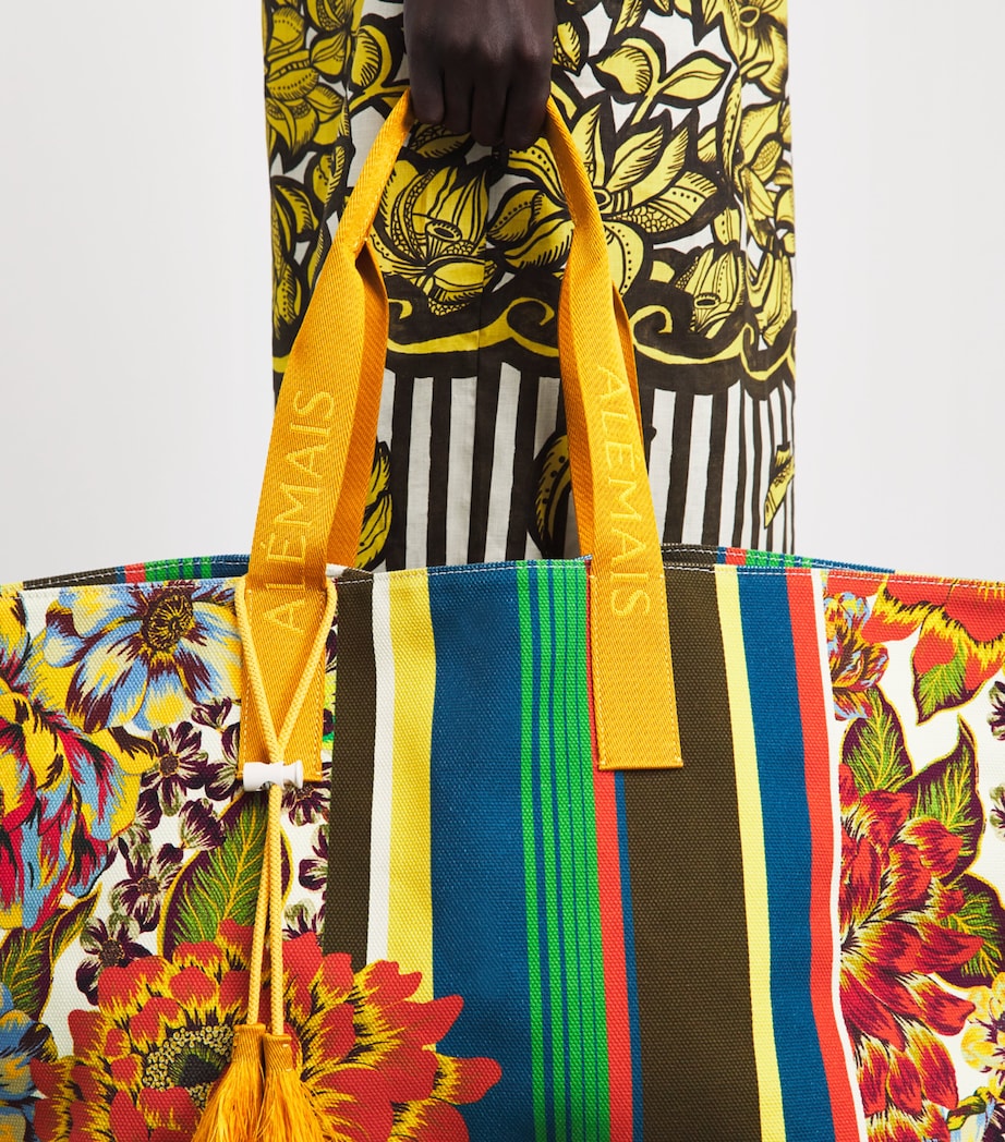 ALEMAIS Cotton Printed Charlie Tote Bag Image 4