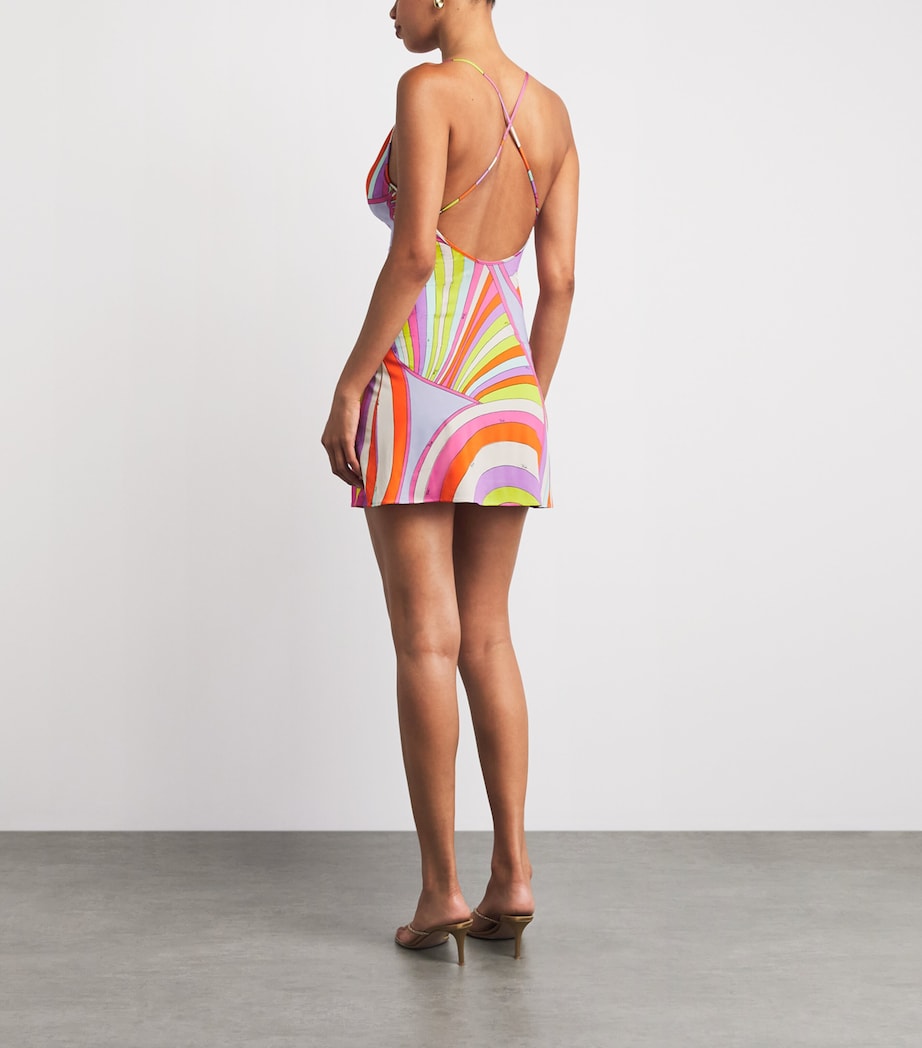 pucci iride mini dress Iride Print Short Jersey Dress PUCCI