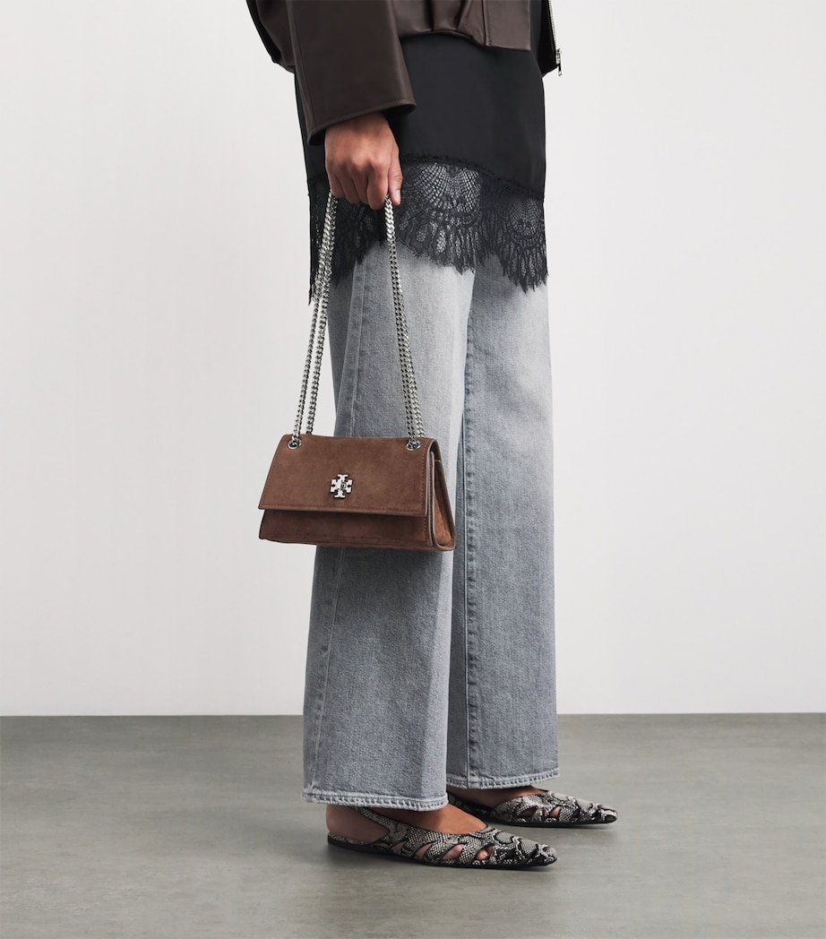 Mini Suede Kira Turnlock Shoulder Bag DARK COCOA Image 2