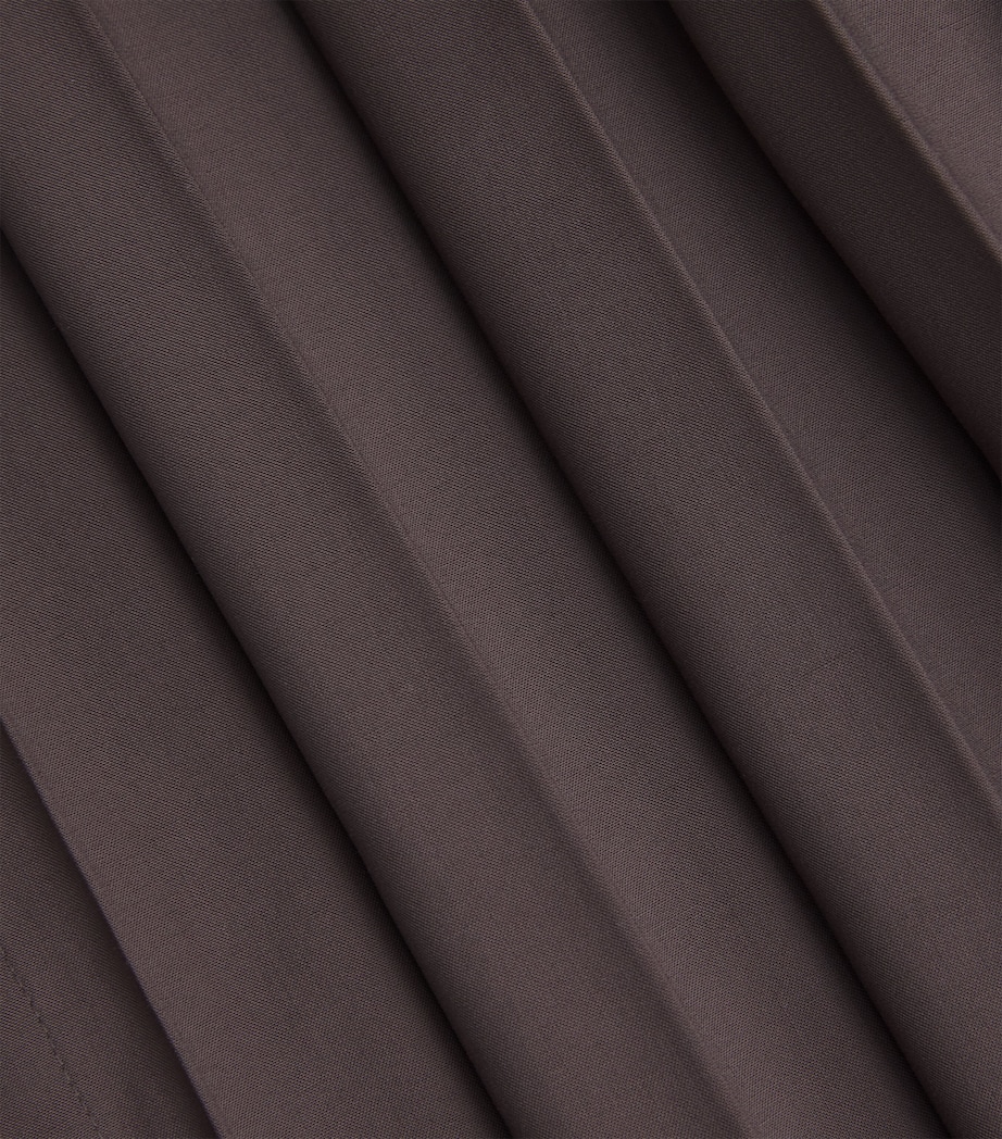 Pleated Edge Shirt 49-DARK BROWN Image 5