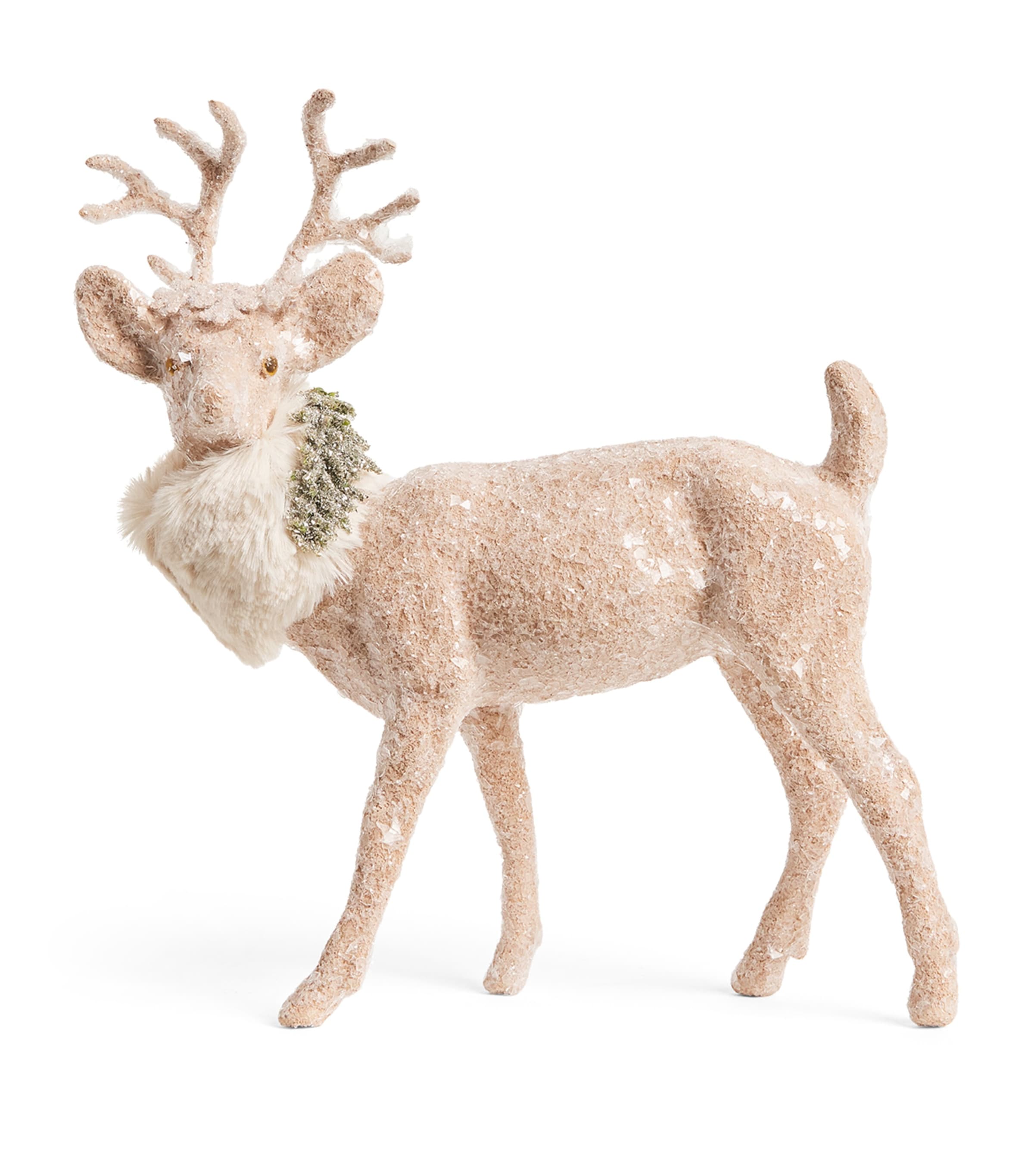 Harrods Glitter Comet Reindeer Ornament In Pink