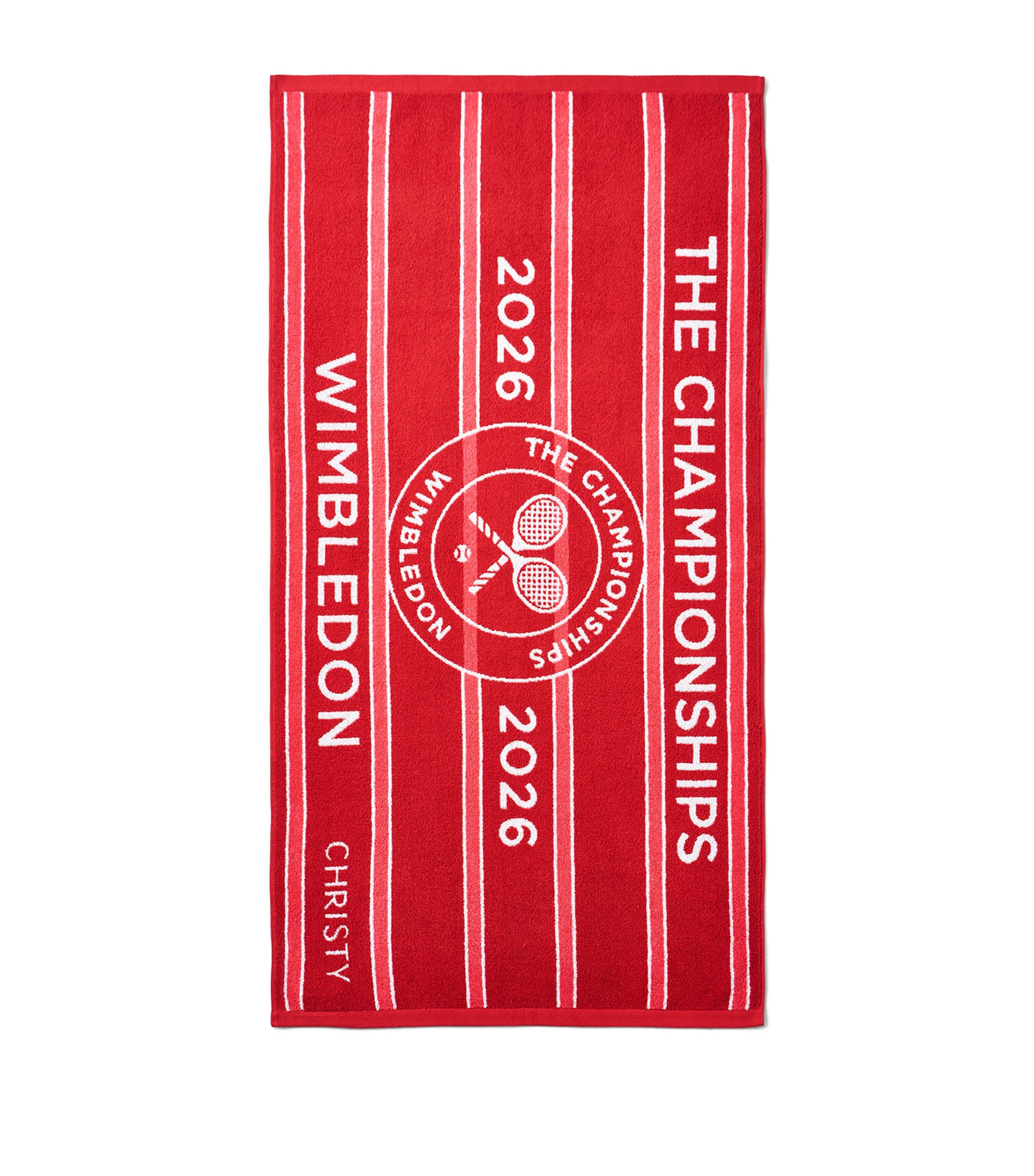 Christy x Wimbledon Championship 2026 Bath Towel (70cm x 133cm) Strawberry / Pink Image 3