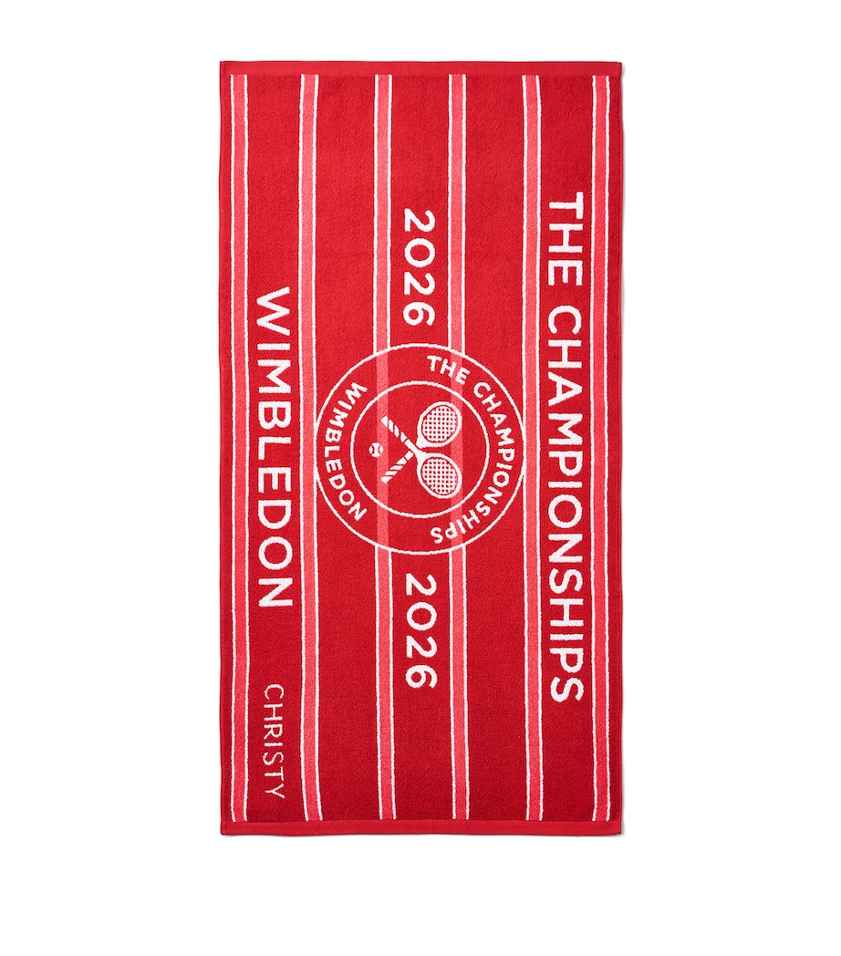 Christy x Wimbledon Championship 2026 Bath Towel (70cm x 133cm) Strawberry / Pink Image 3