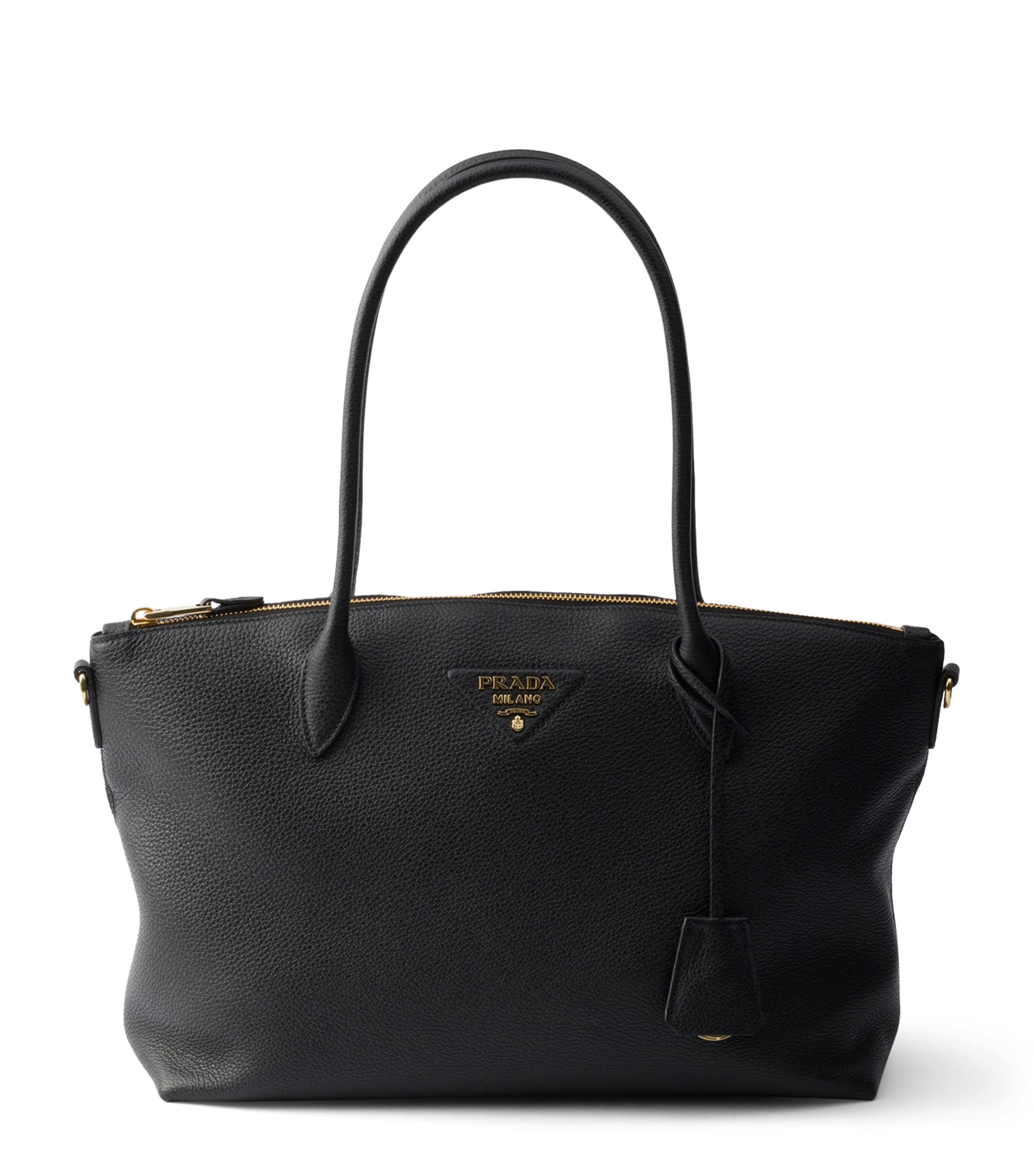 Prada Womens Large Calfskin Tote Bag Image 1