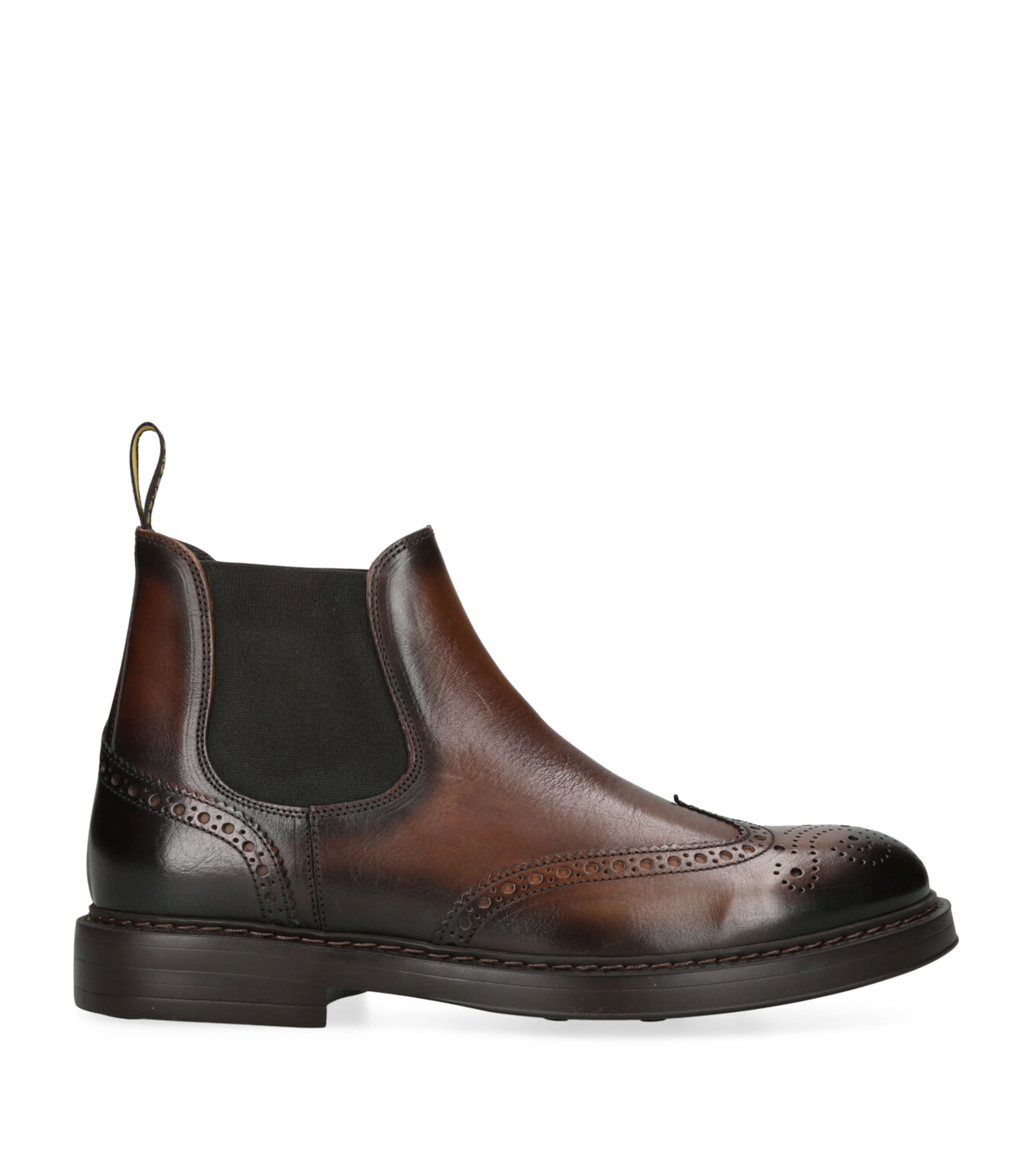 Doucal's Leather Chelsea Boots In Brown