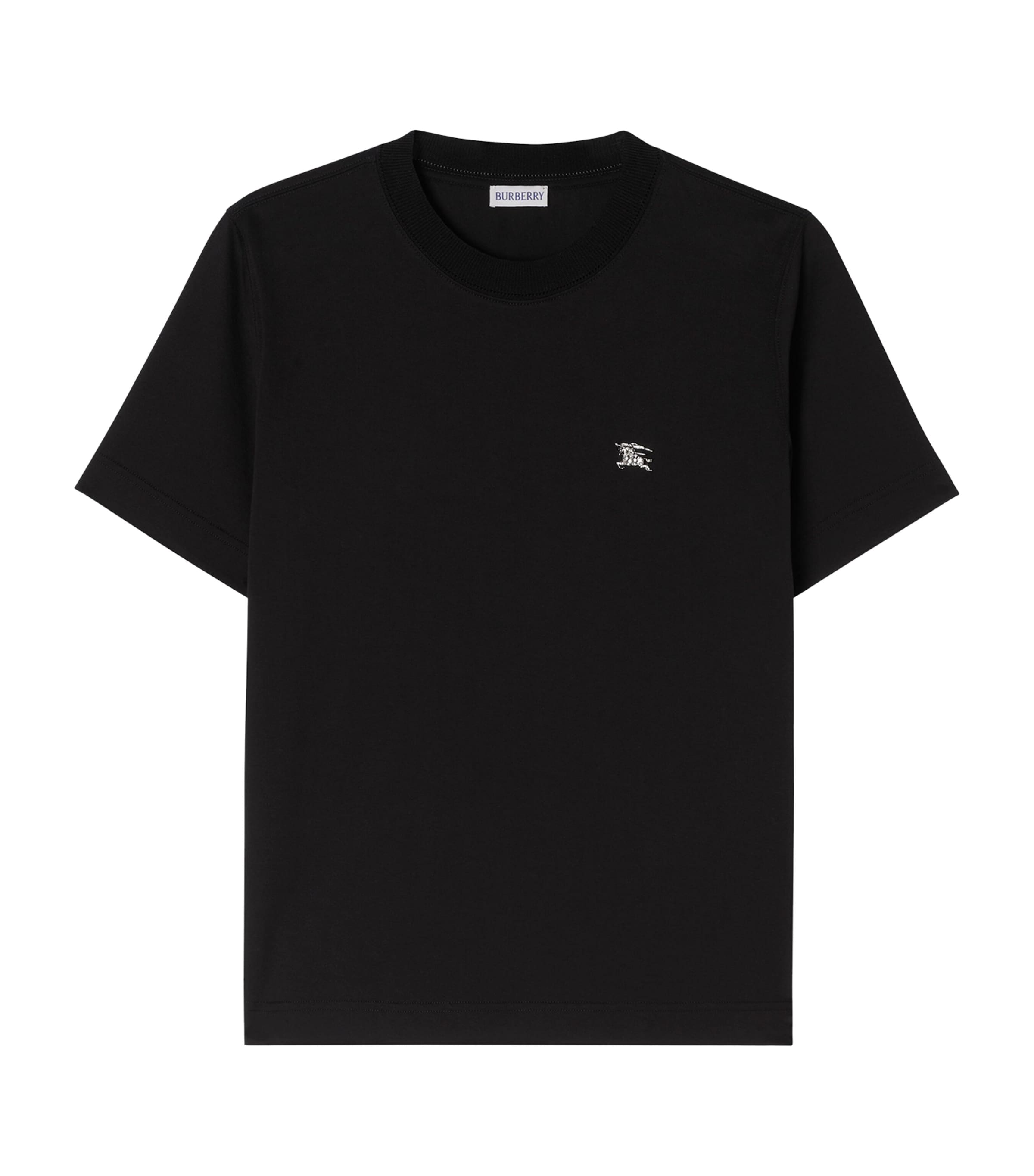 Burberry Womens Cotton Embellished EKD T-Shirt Black Image 1