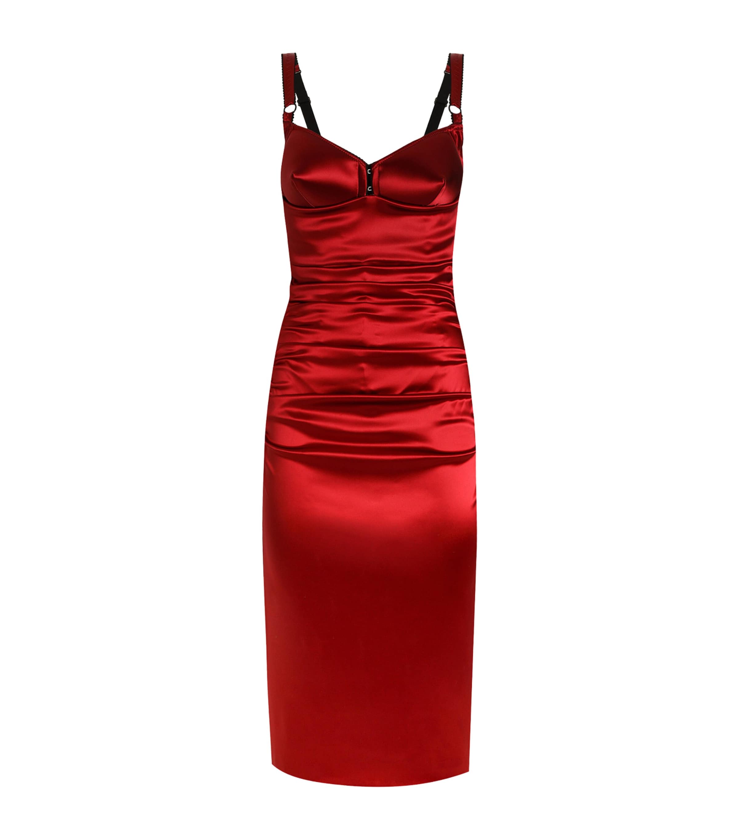 Dolce & Gabbana Satin Bustier Midi Dress