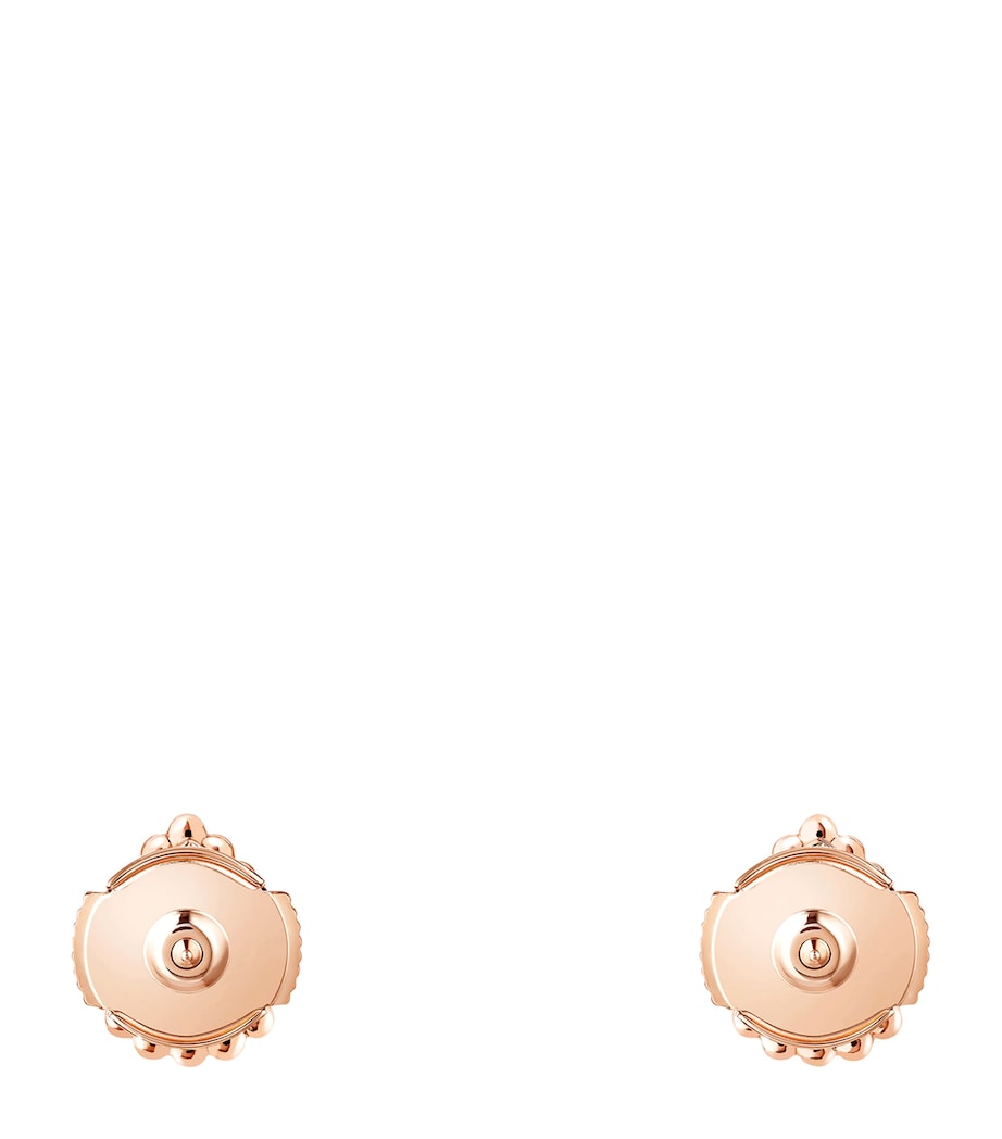 Extra Small Rose Gold and Diamond Serpent Bohème Motif Earrings PINK Image 3