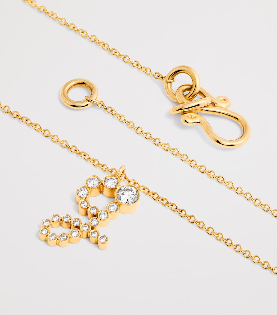 Yellow Gold and Diamond Soprano 'G' Necklace YELLOW GOLD Image 5
