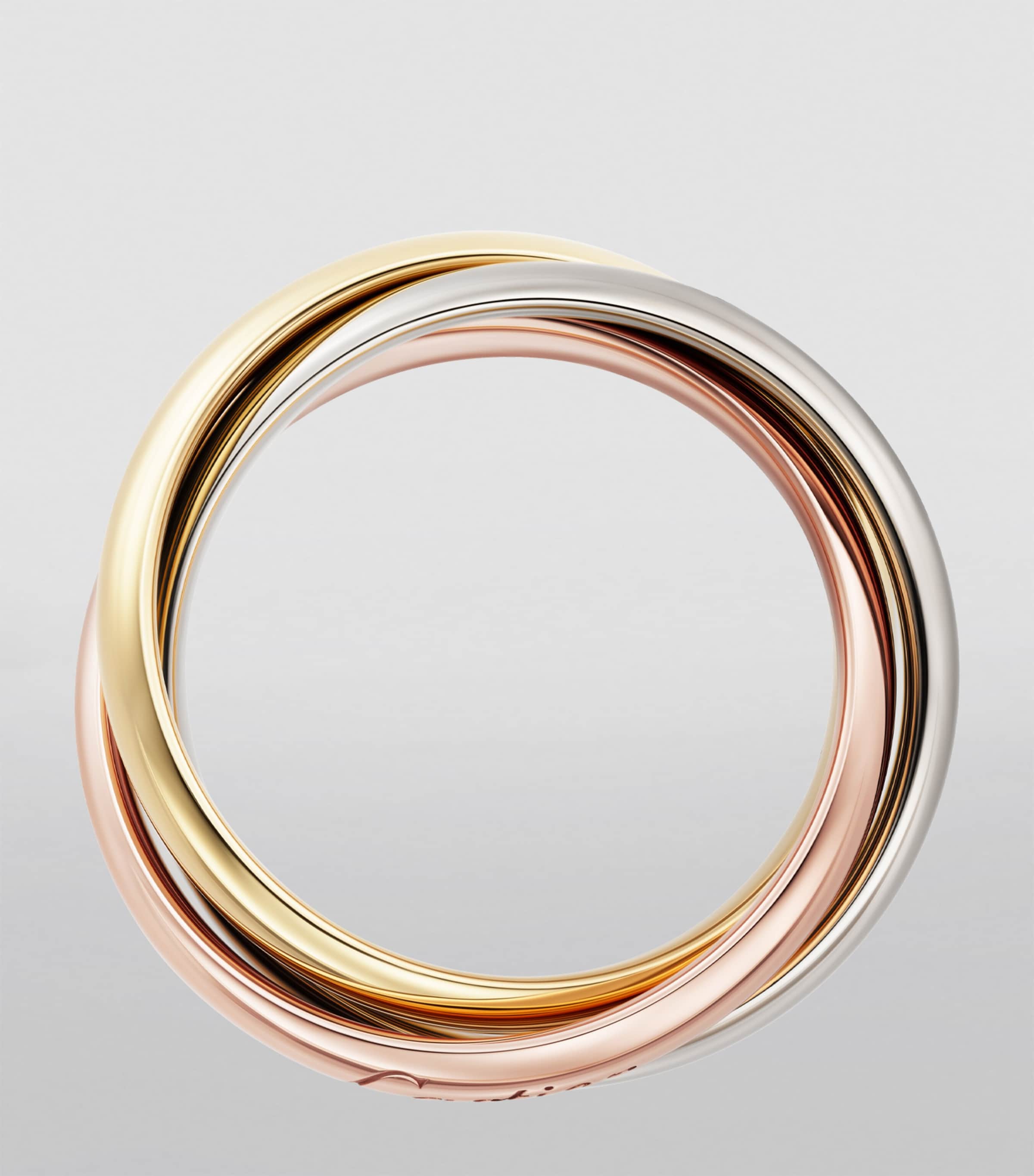 Medium White, Yellow and Rose Gold Trinity Ring MIXED GOLD Image 5