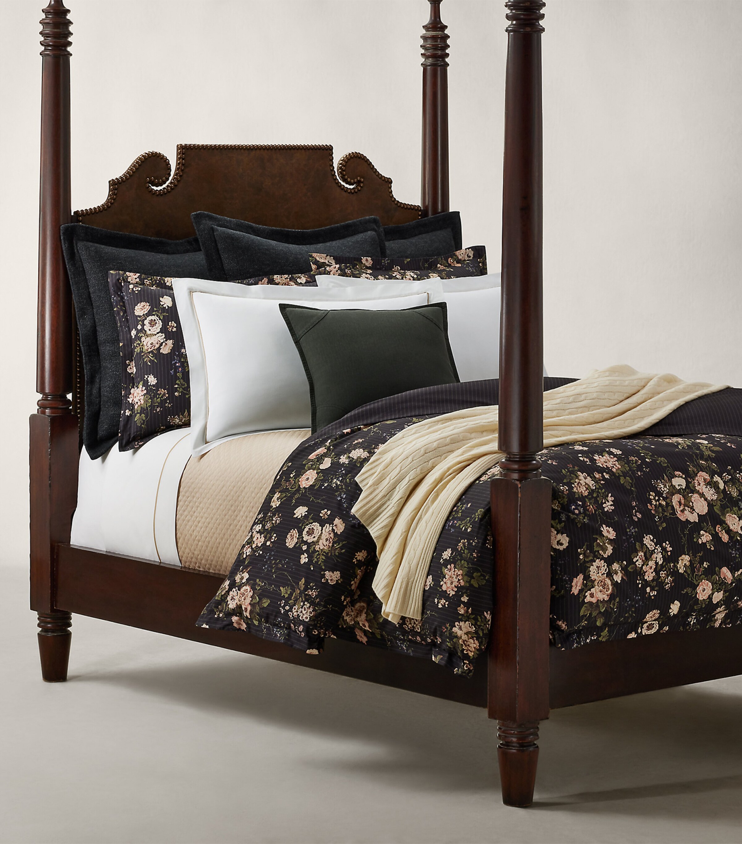 Ralph Lauren Home Cotton Thompson Super King Duvet Cover (260cm x 220cm) Charcoal Image 2