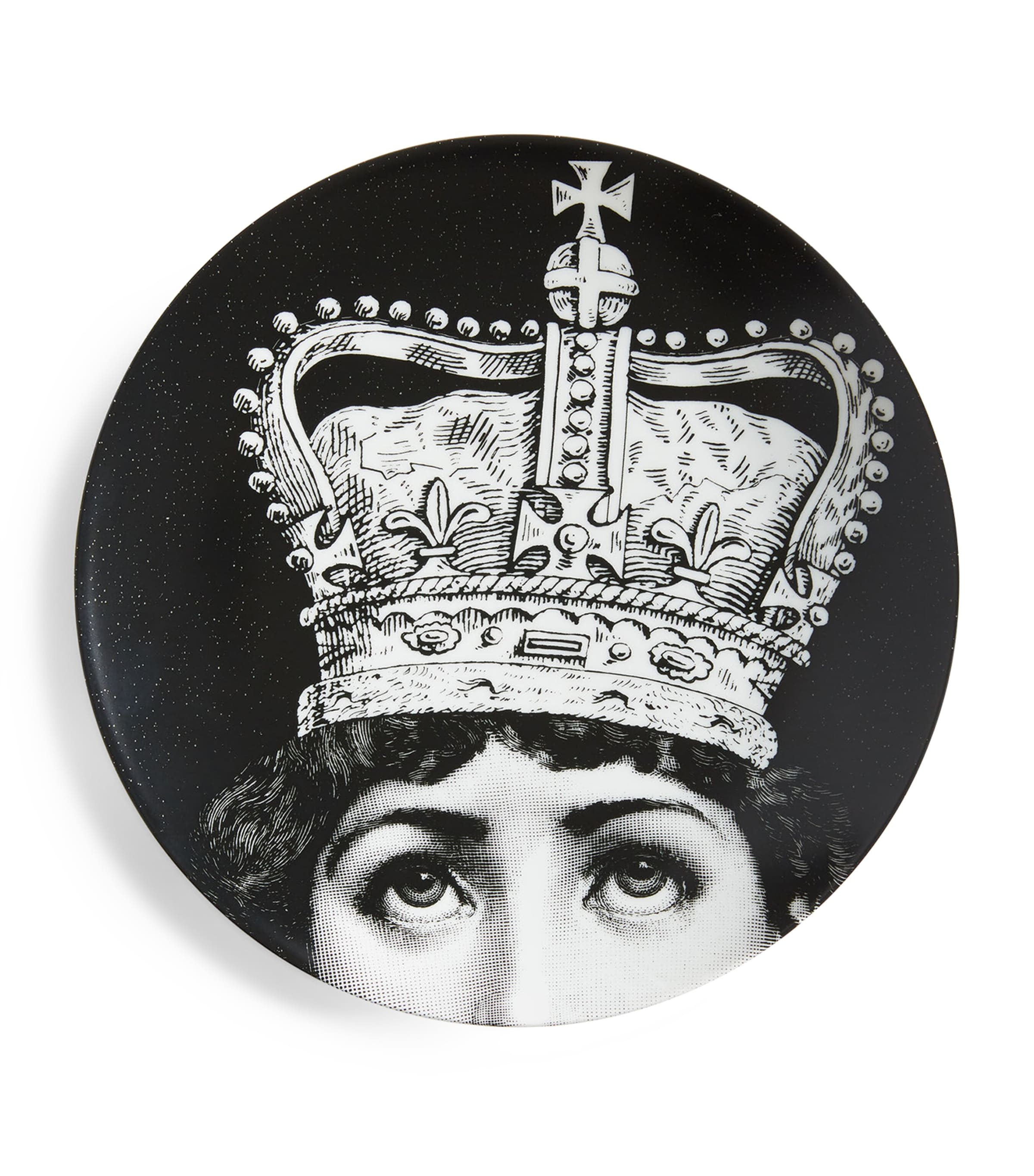 Fornasetti Tema E Variazioni No. 369 Wall Plate In Black