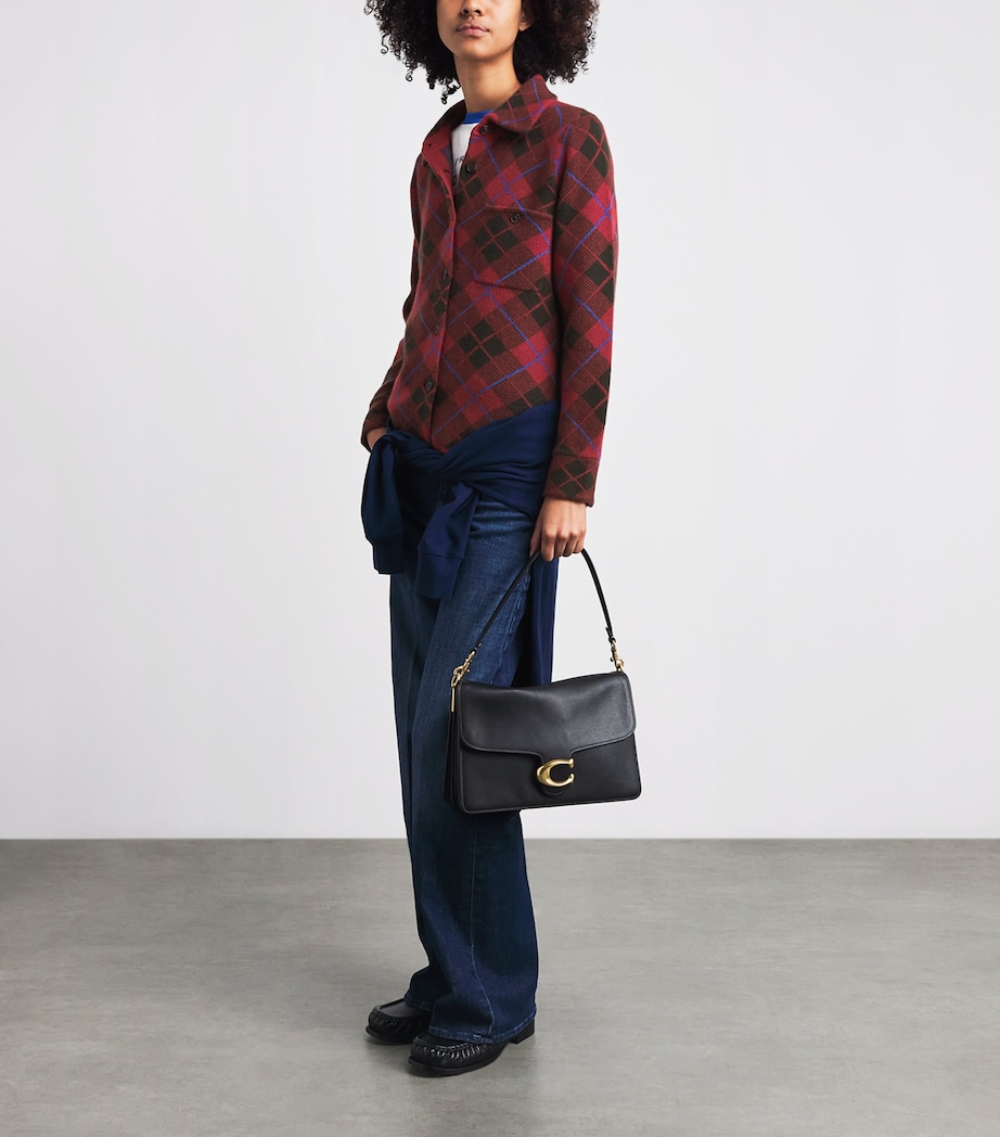 Guest In Residence Womens Cashmere Plaid Dylan Shirt Carmine Combo Image 2