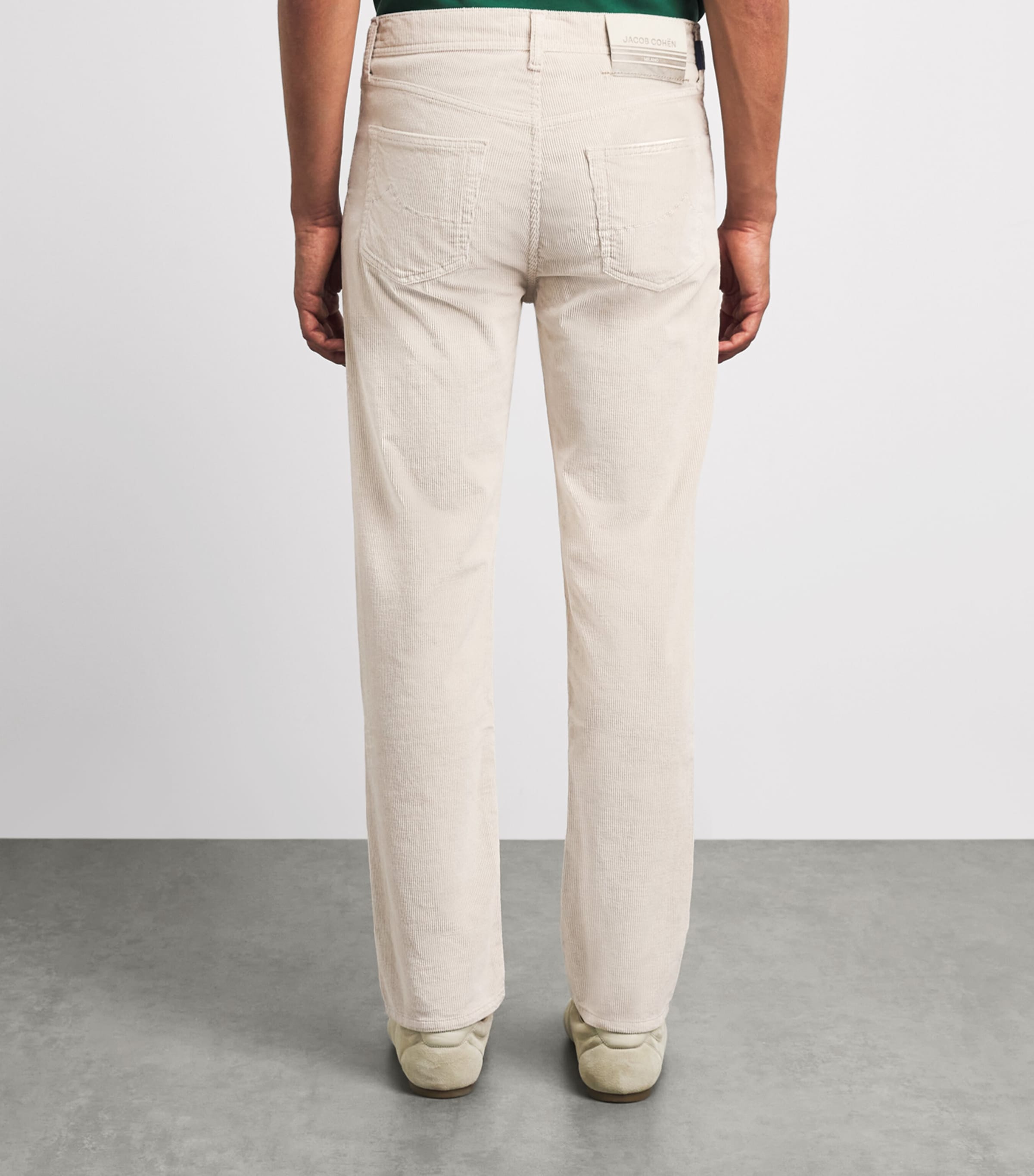 Jacob Cohën Mens Corduroy Edo Straight-Fit Chinos Light Grey Image 5