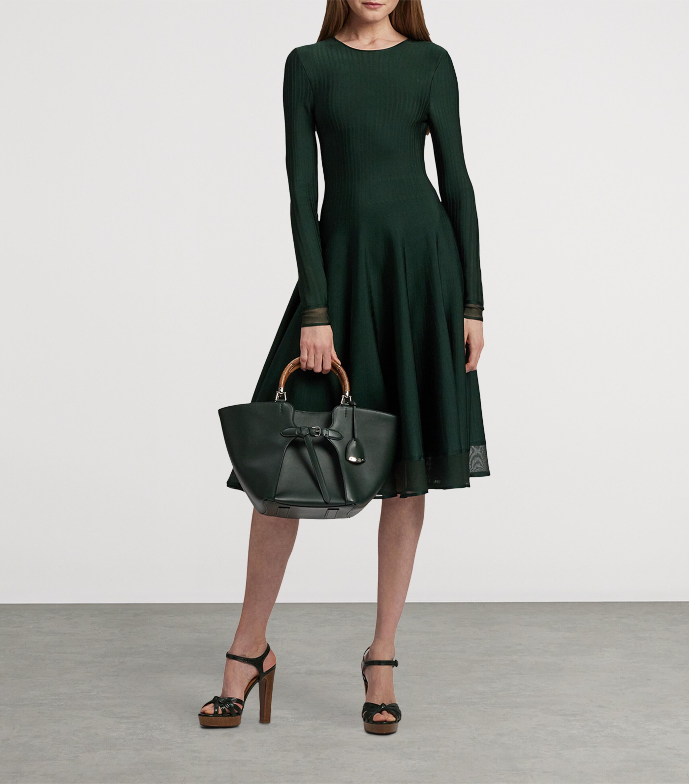 Ralph Lauren Collection Leather The Ralph Tote Bag Regent Green Image 8