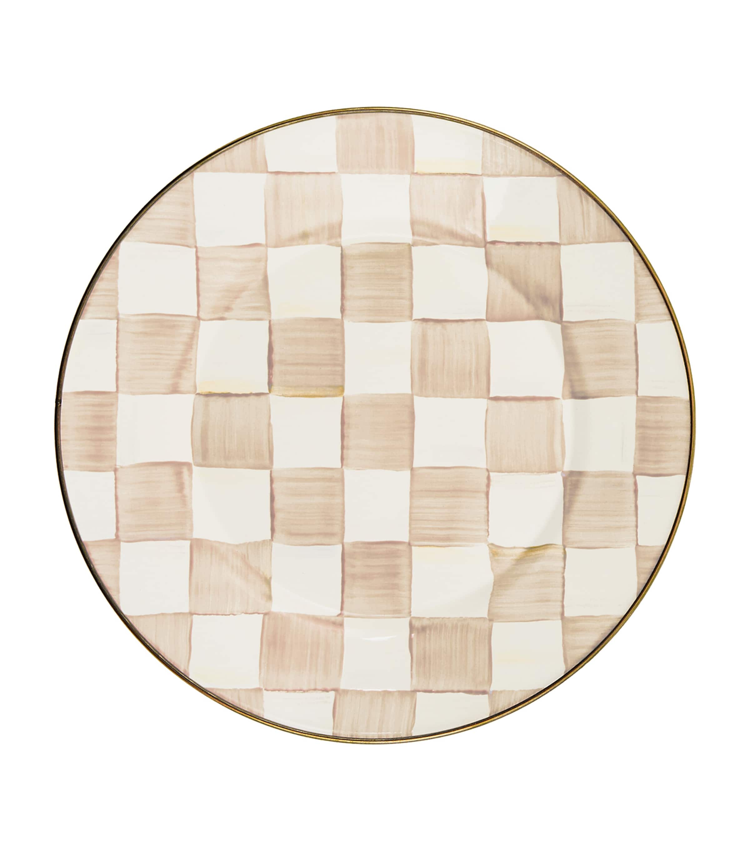 Mocha Check Dinner Plate (25.5cm) BEIGE Image 1