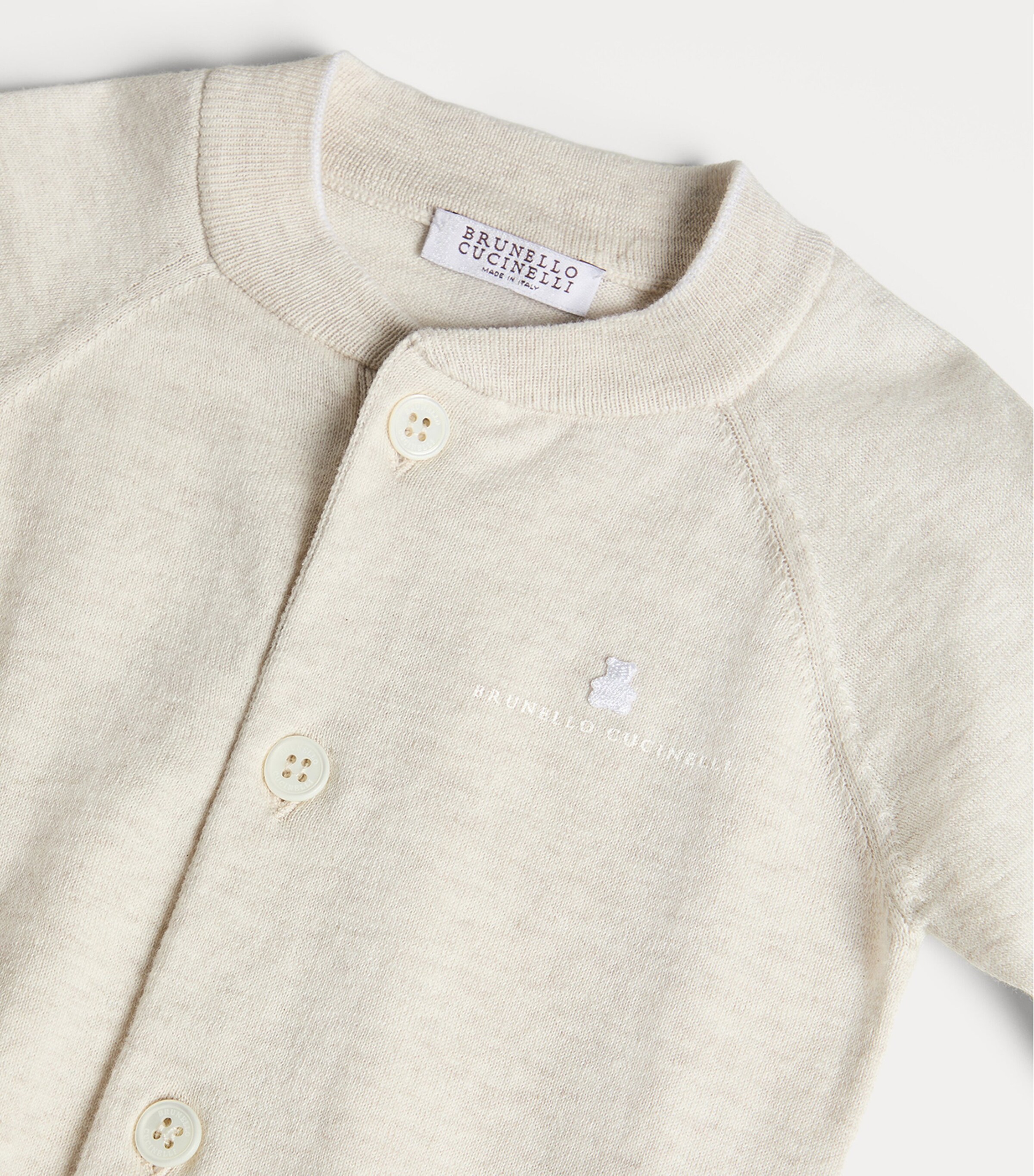 Brunello Cucinelli Kids Cotton Cardigan (3-18 Months) Image 5