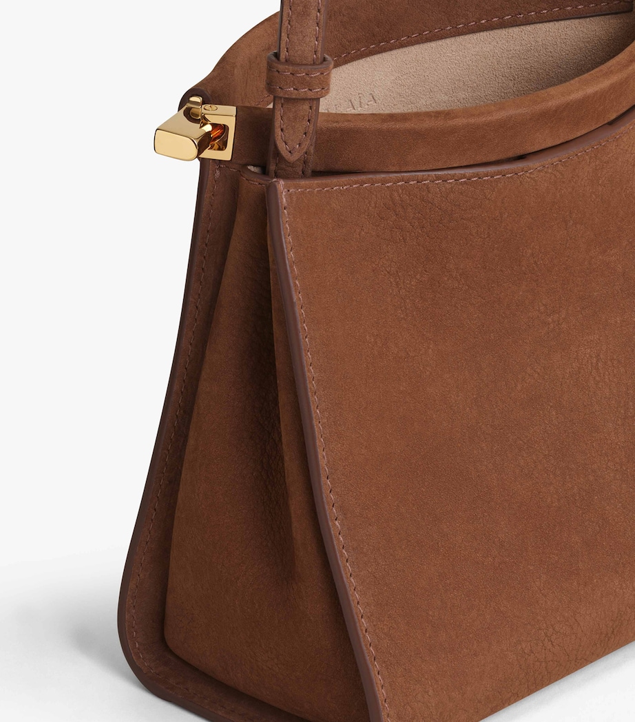 Small Leather Le Quick Square Shoulder Bag TERRE D'OMBRE Image 4