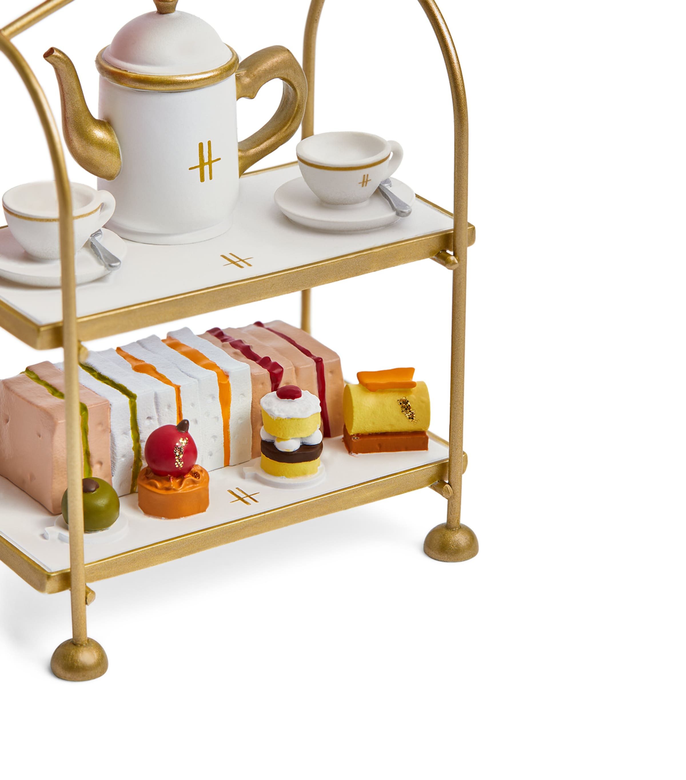 Afternoon Tea Stand Tree Decoration GOLD Image 5