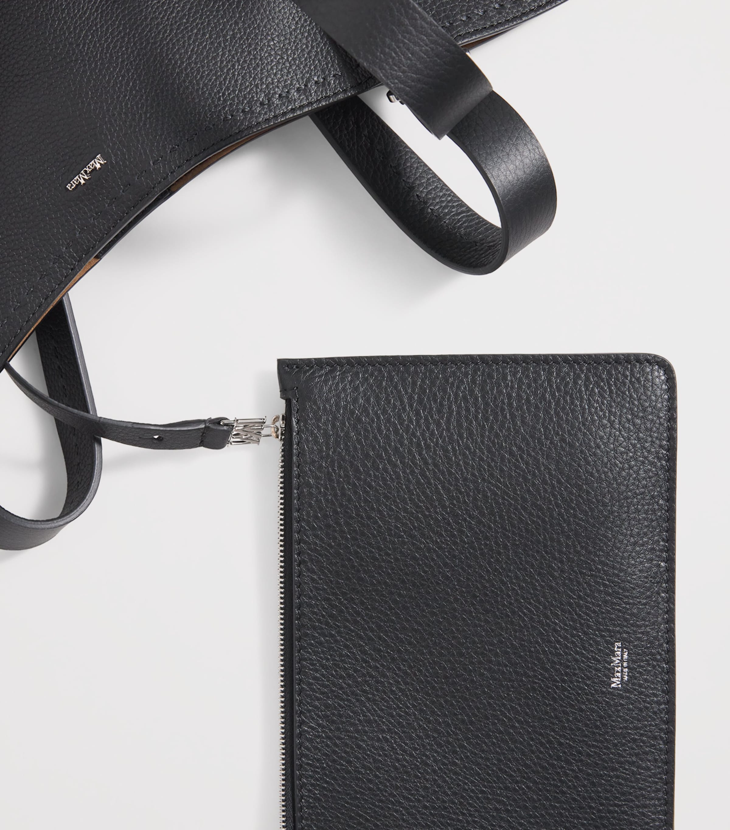 Leather Architepo Tote Bag BLACK Image 4