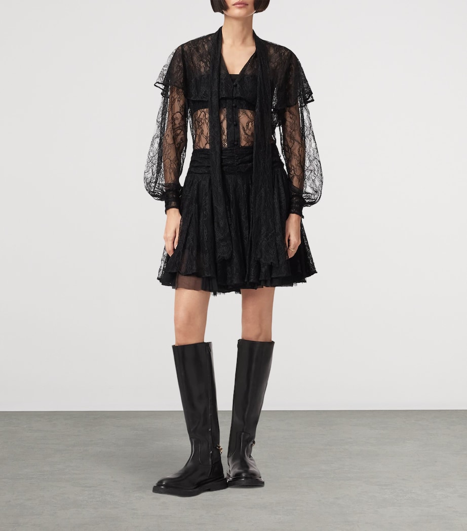 Lace Athena Shirt BLACK Image 2