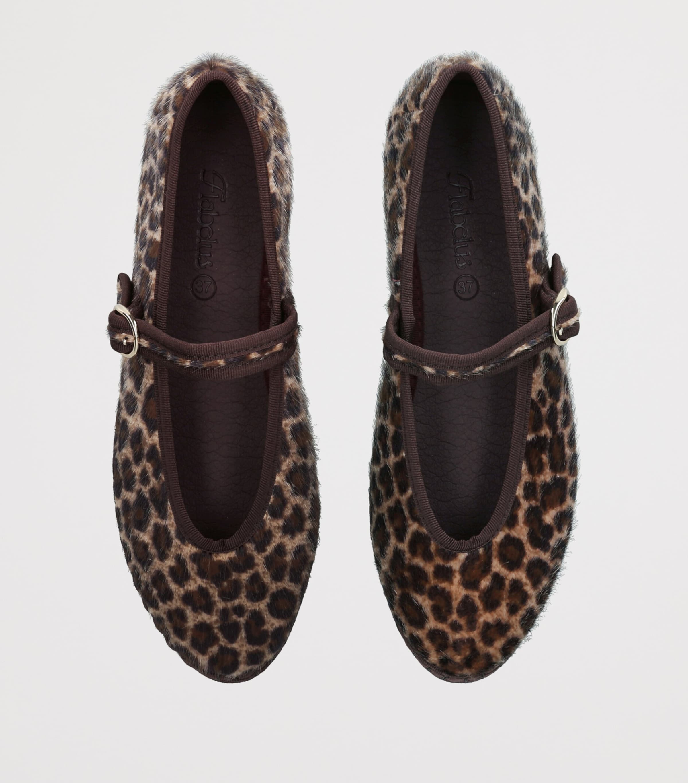 Flabelus Leopard Print Pierre Mary Janes Dk.brn Com Image 3