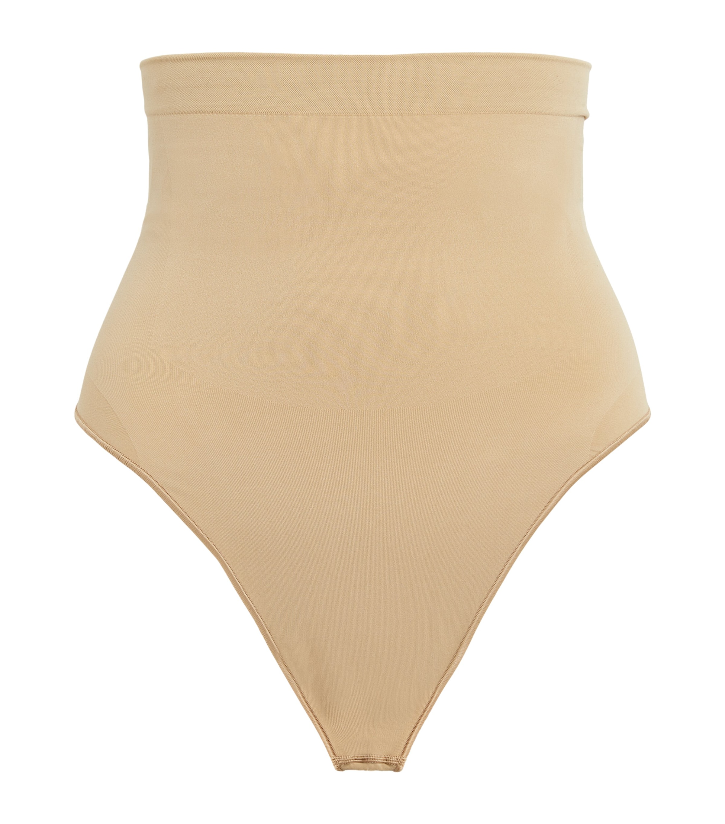 Skims Seamless Sculpt High-waist Thong In Beige