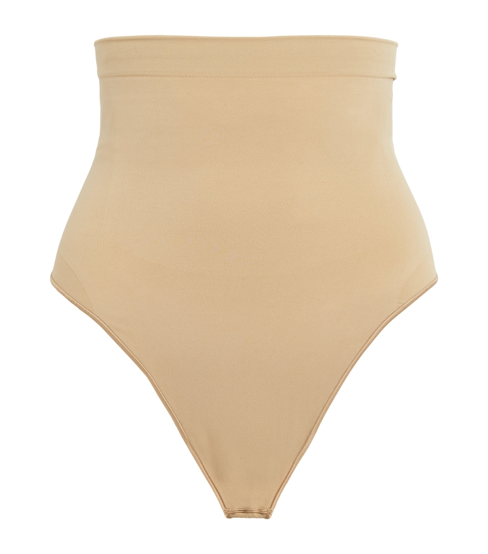 Skims Seamless Sculpt High-Waist Thong Clay
