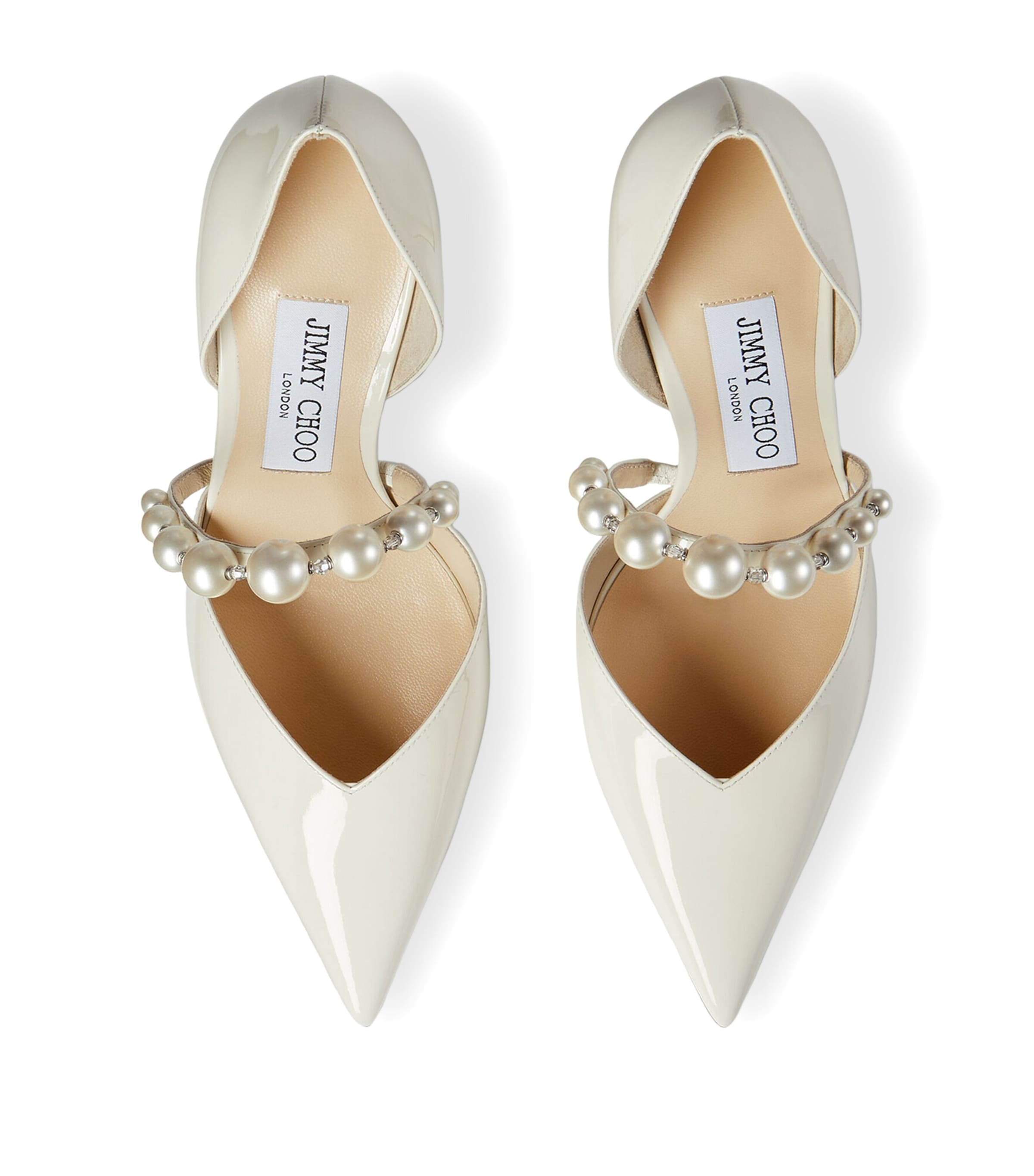 Aurelie 85 Patent Pumps LATTE/WHITE Image 2