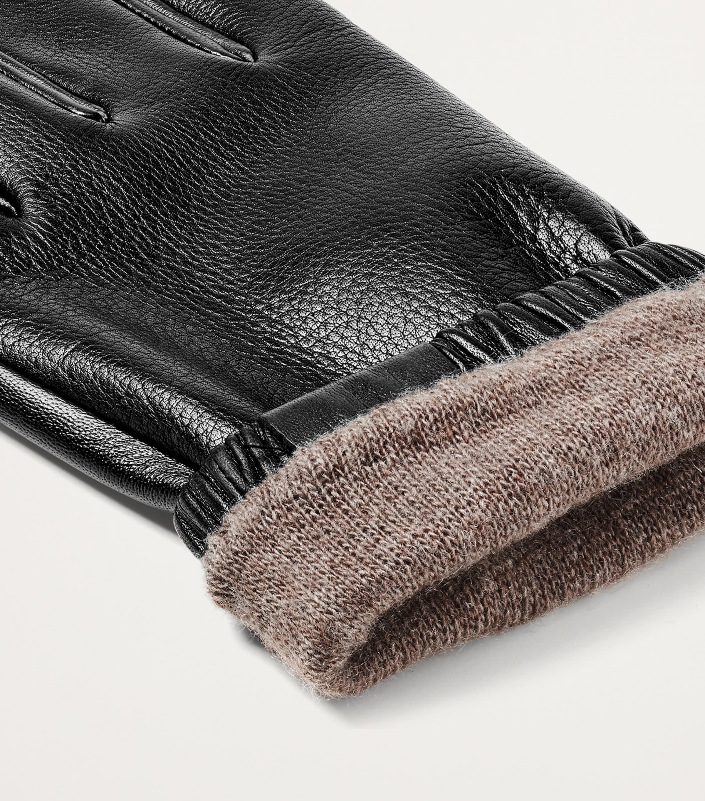 Men's Nappa Leather Gloves (Medium) BLACK Image 3